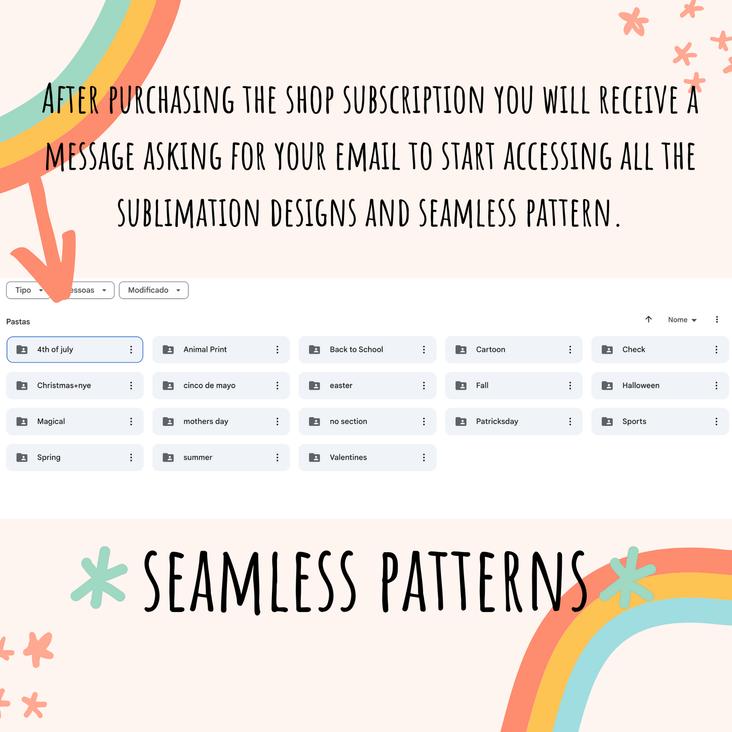 Bloom drive subscription - Seamless patterns