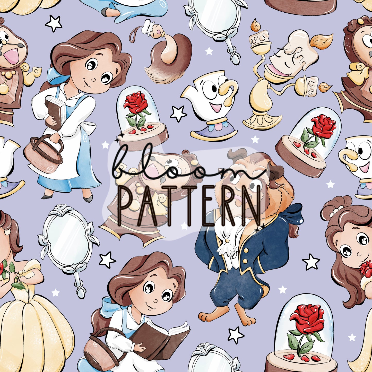Beauty Princess Seamless Pattern