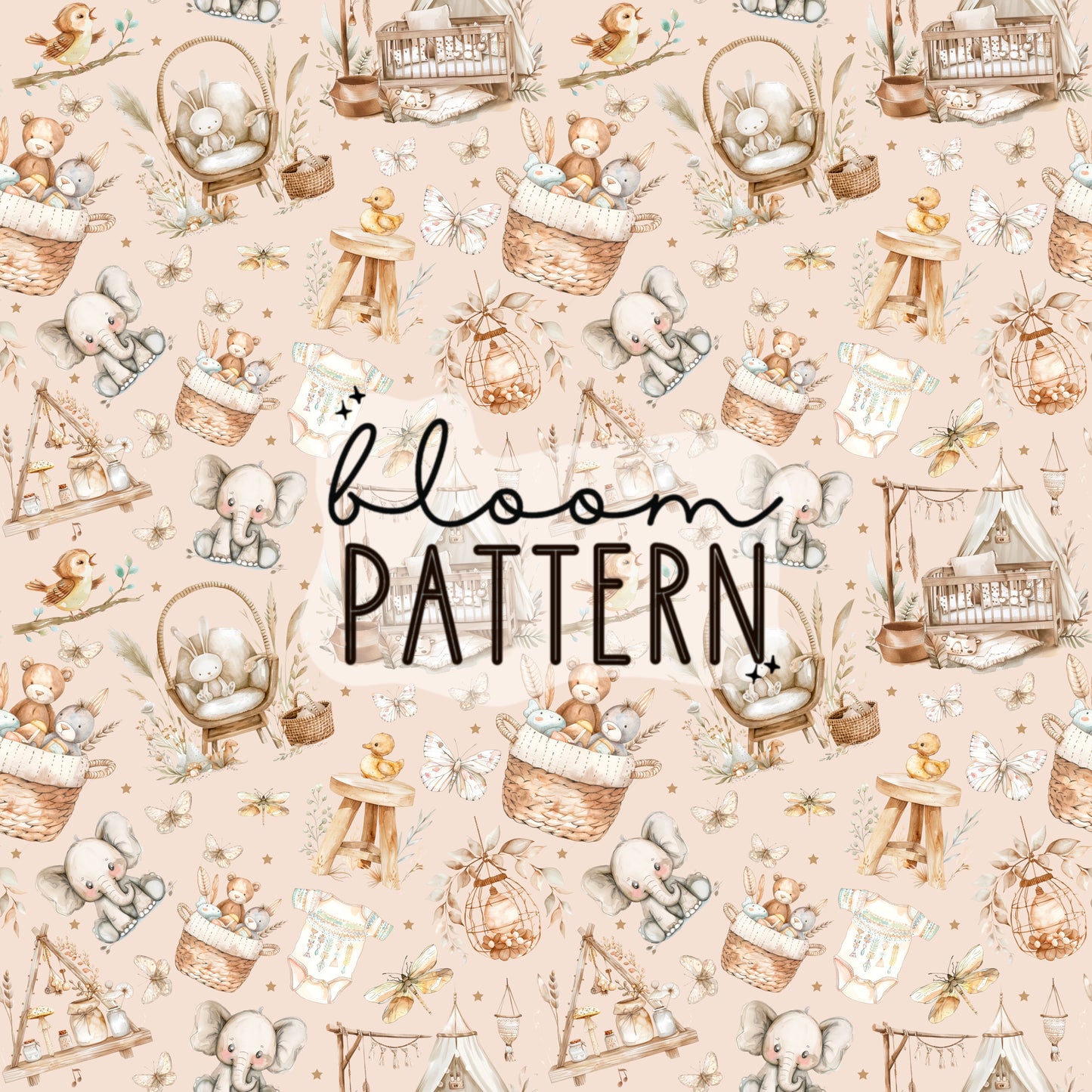 Boho Nursery Seamless Pattern