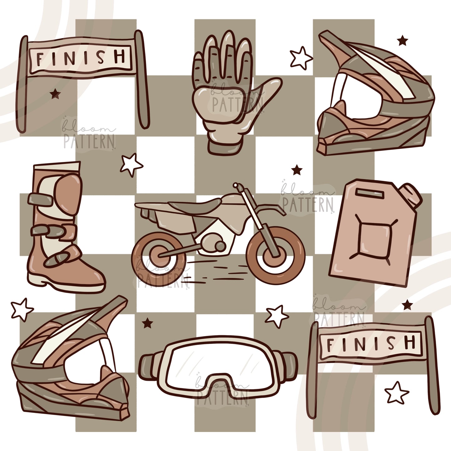 Dirt Bike Sublimation Design