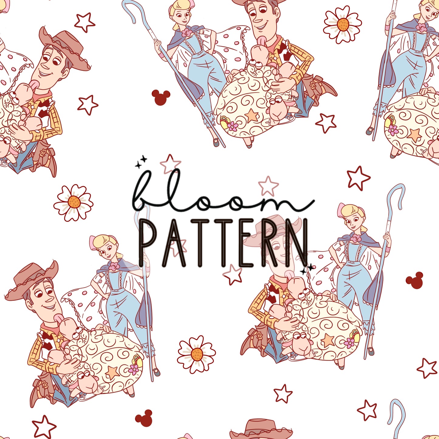 Toy Friends Seamless Pattern