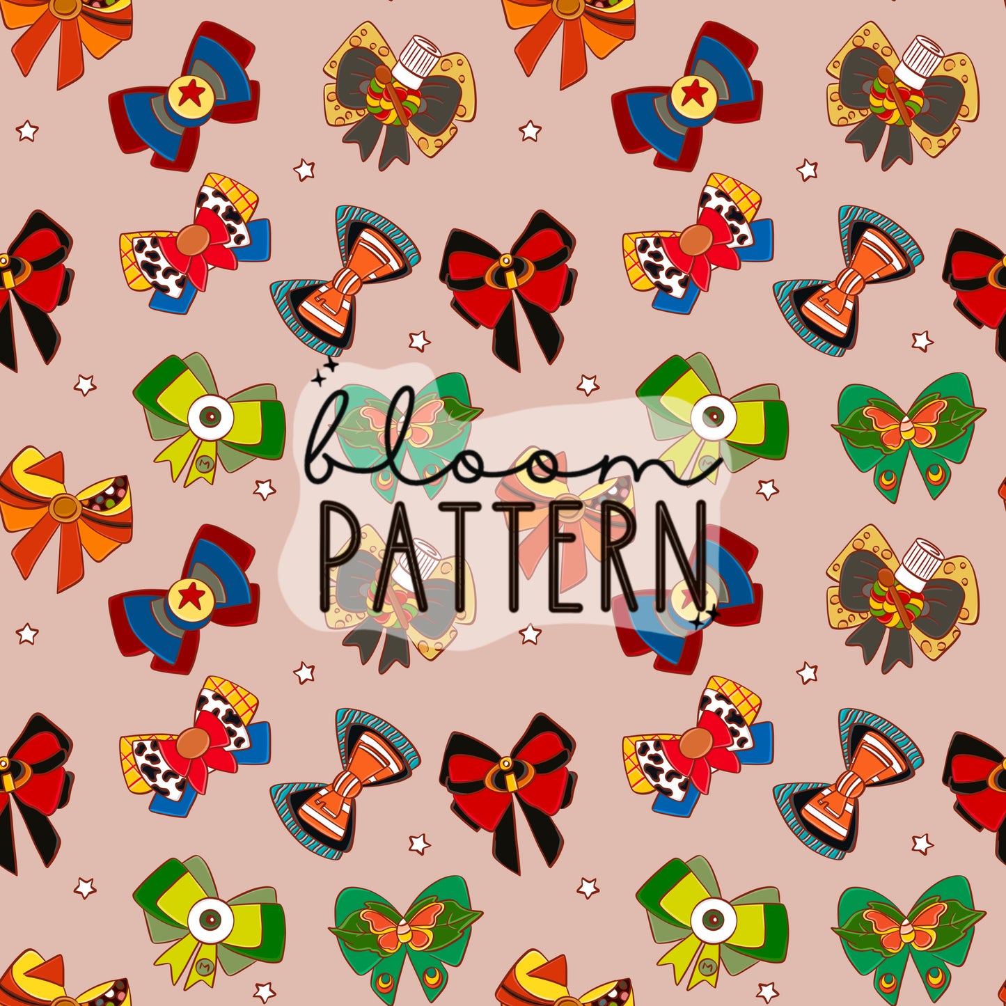 Magical Bow Seamless Pattern