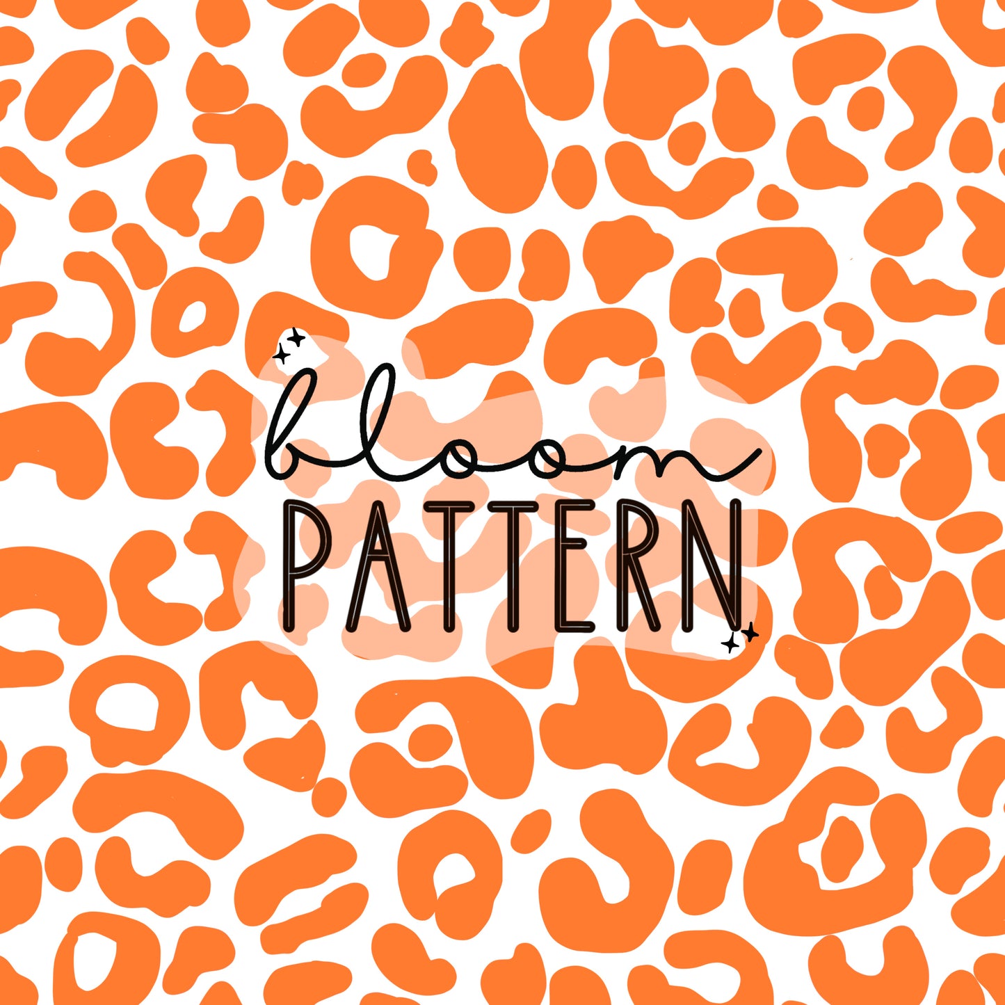 Orange Animal Print Seamless Pattern
