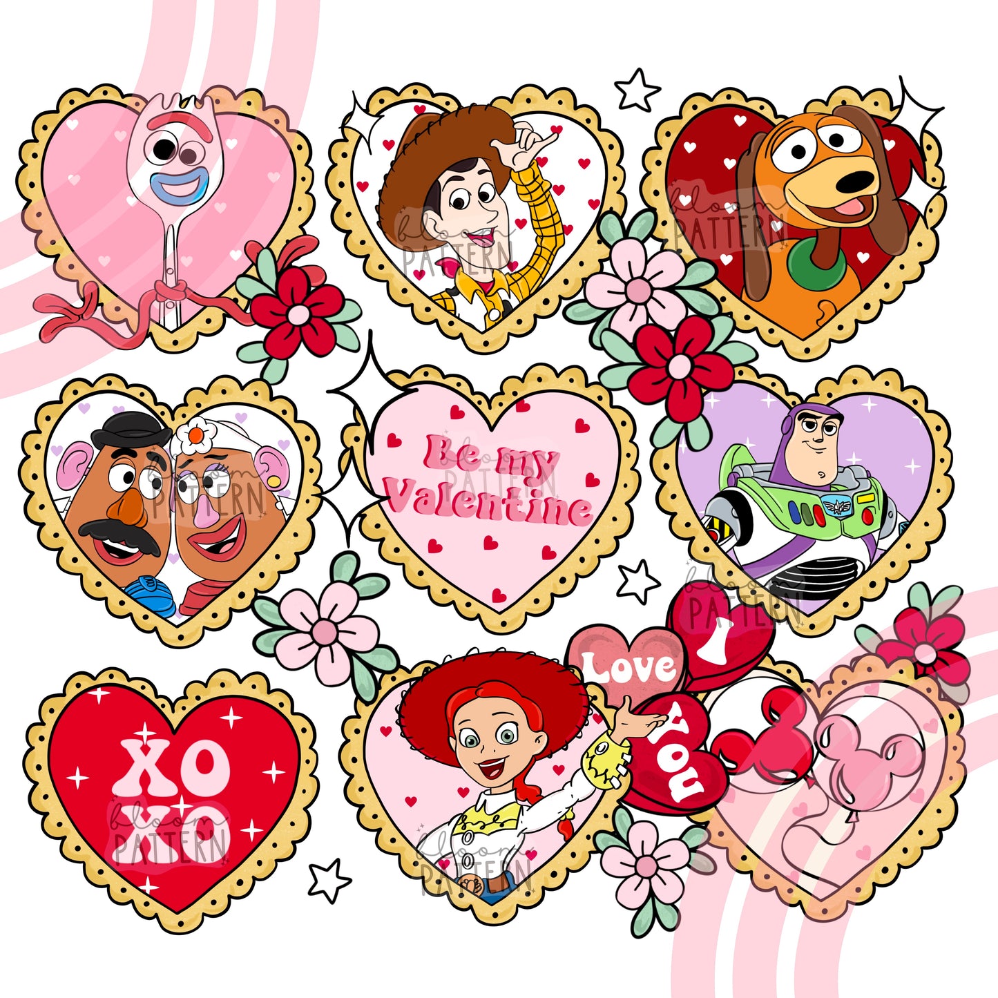 Story Friends Valentines Day Sublimation Design
