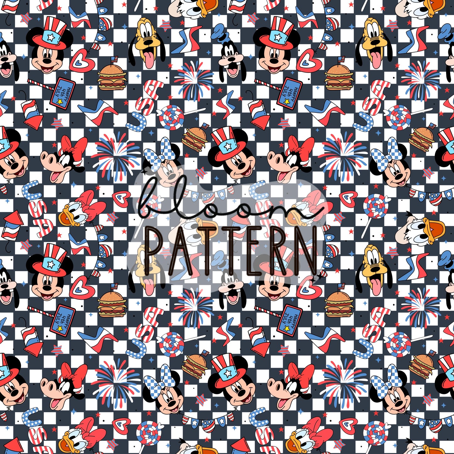 4th of july Magical Seamless Pattern