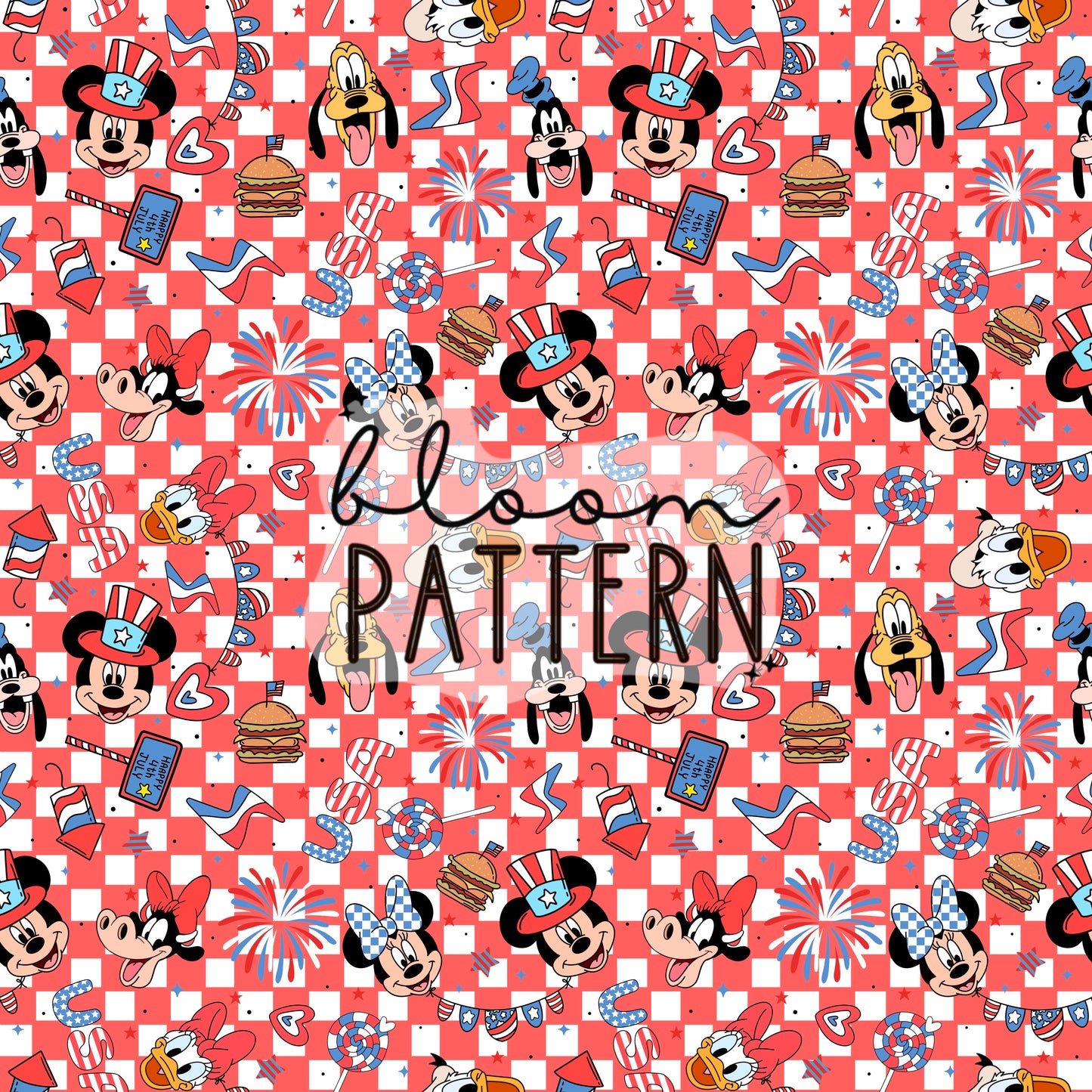 4th of july Magical Seamless Pattern