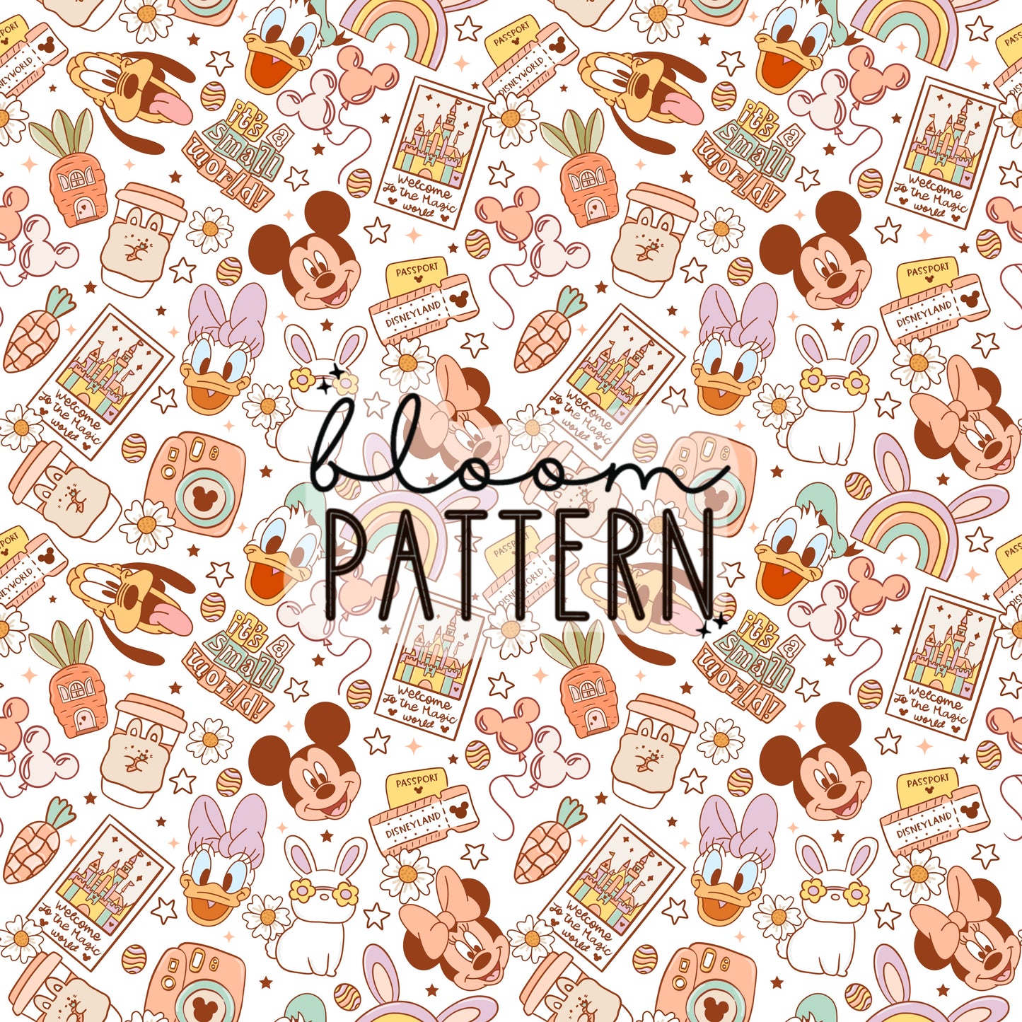 Magical Easter seamless pattern
