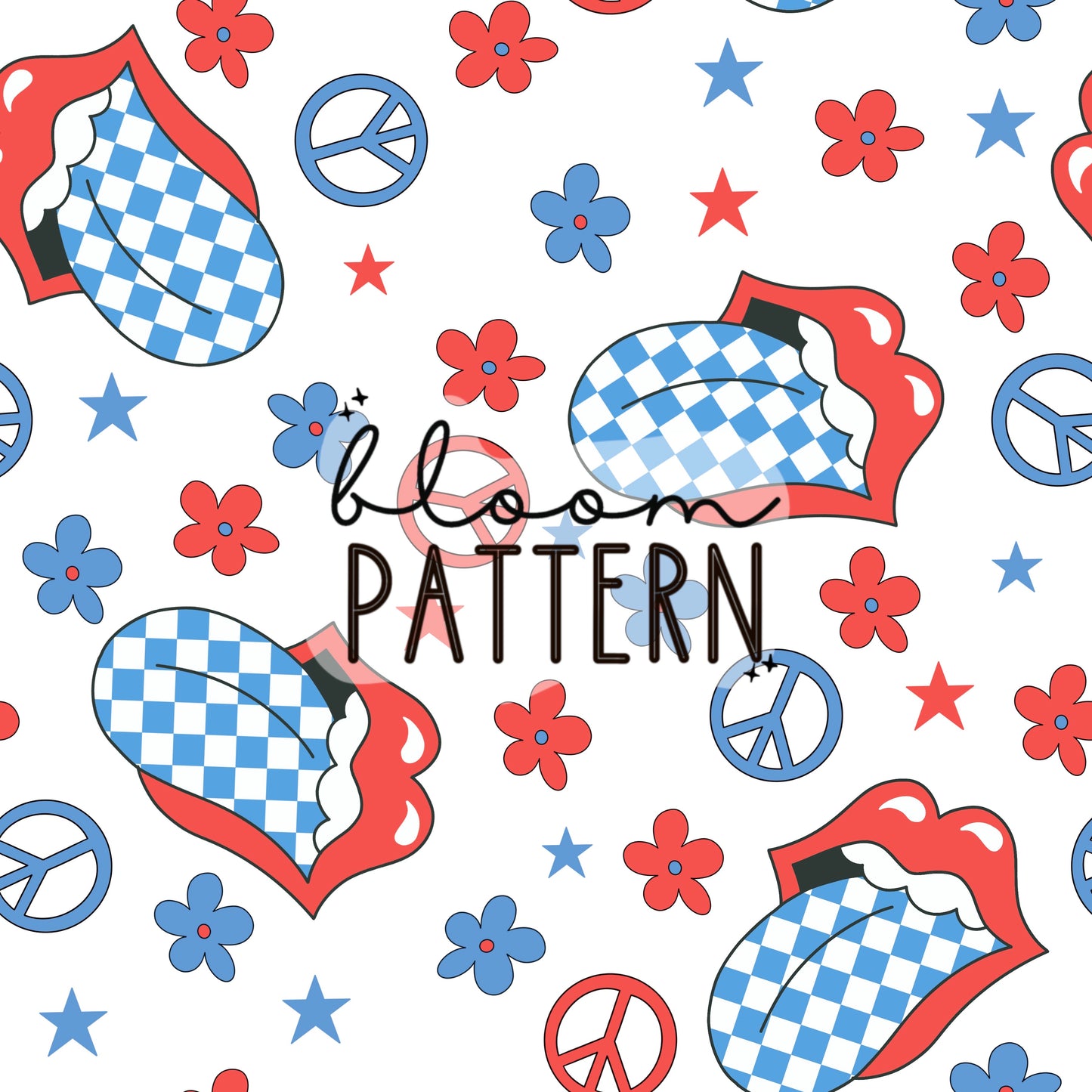 4th of july Magical Seamless Pattern