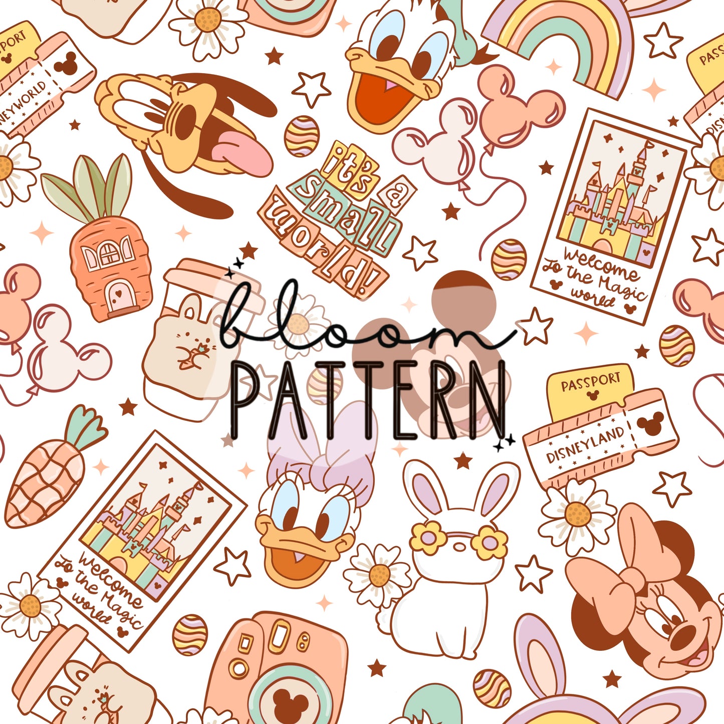 Magical Easter seamless pattern
