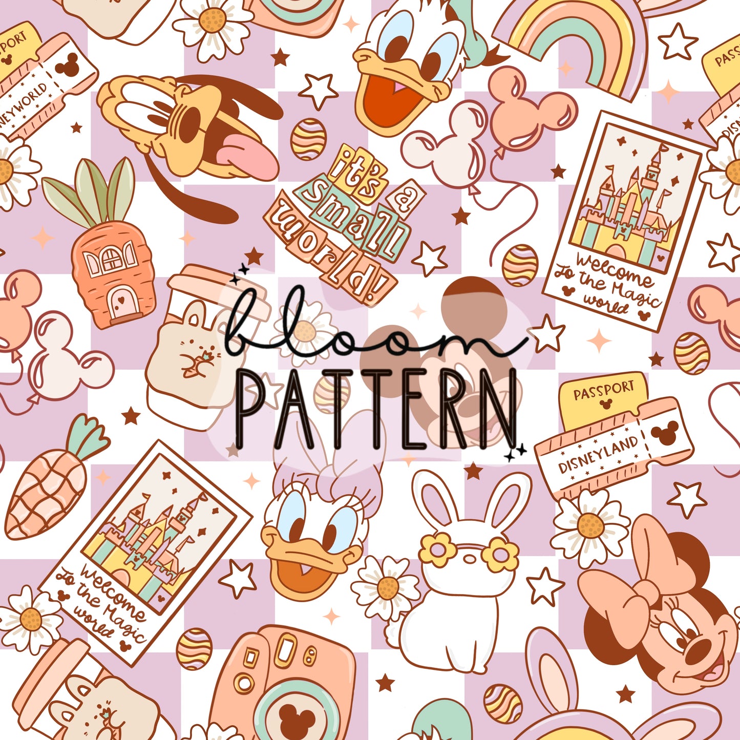Magical Easter seamless pattern