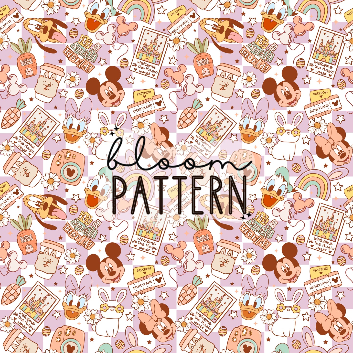 Magical Easter seamless pattern