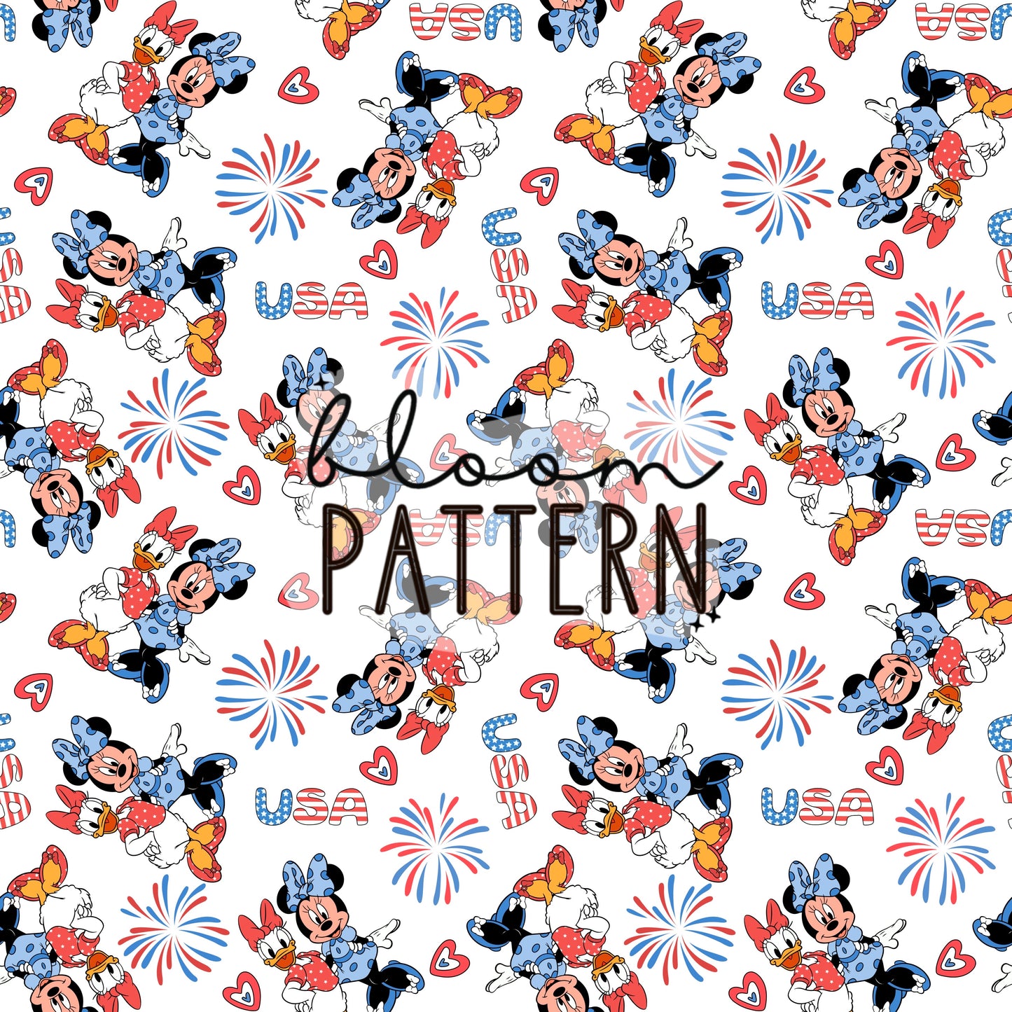 4th of july Magical Seamless Pattern