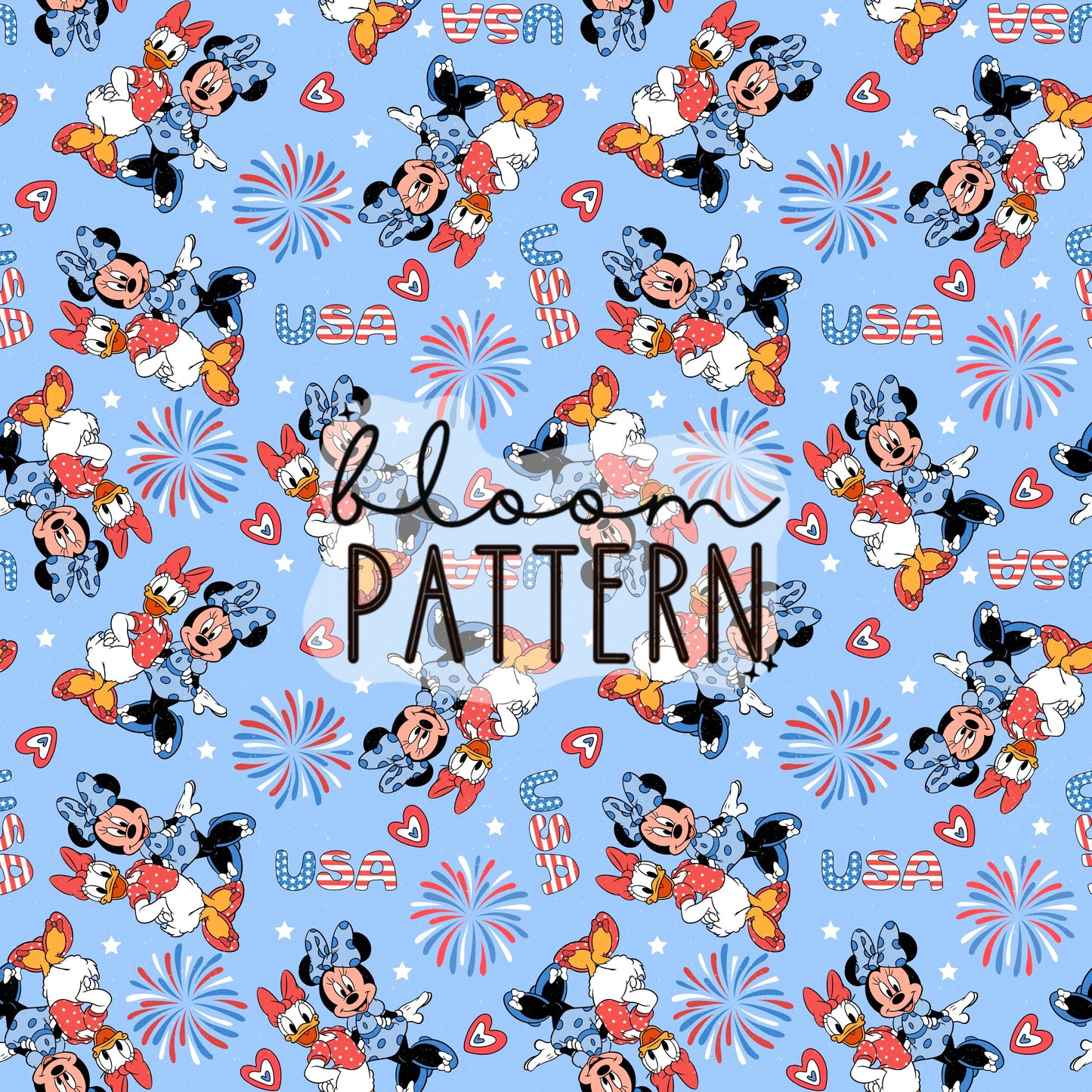 4th of july Magical Seamless Pattern