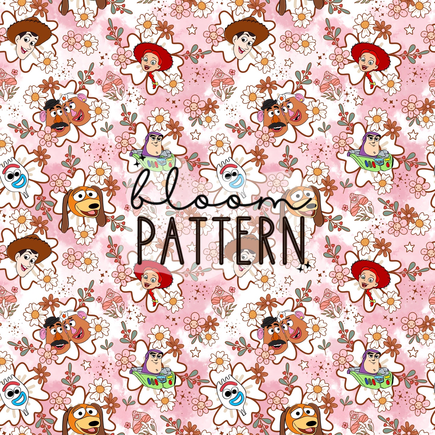 Spring Story Friends Seamless Pattern