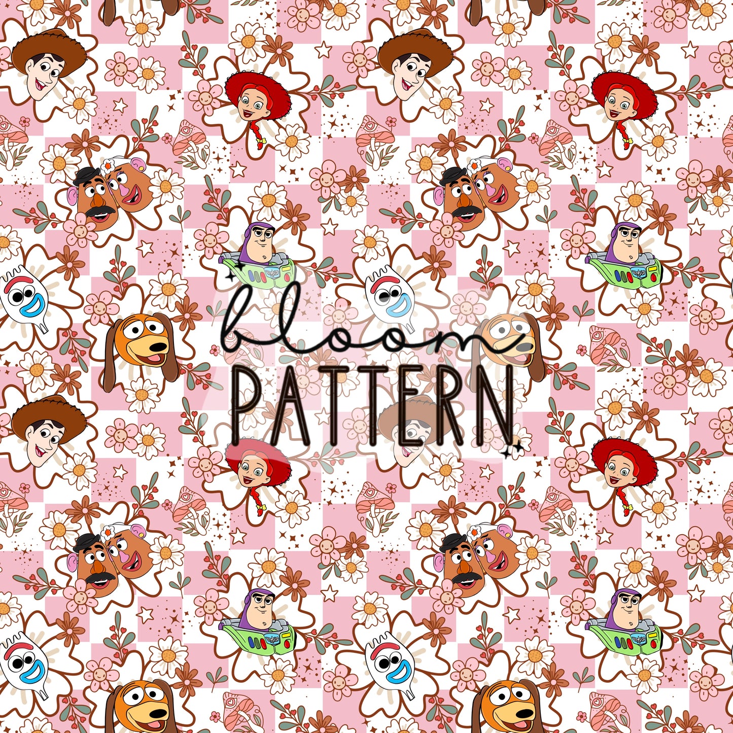 Spring Story Friends Seamless Pattern