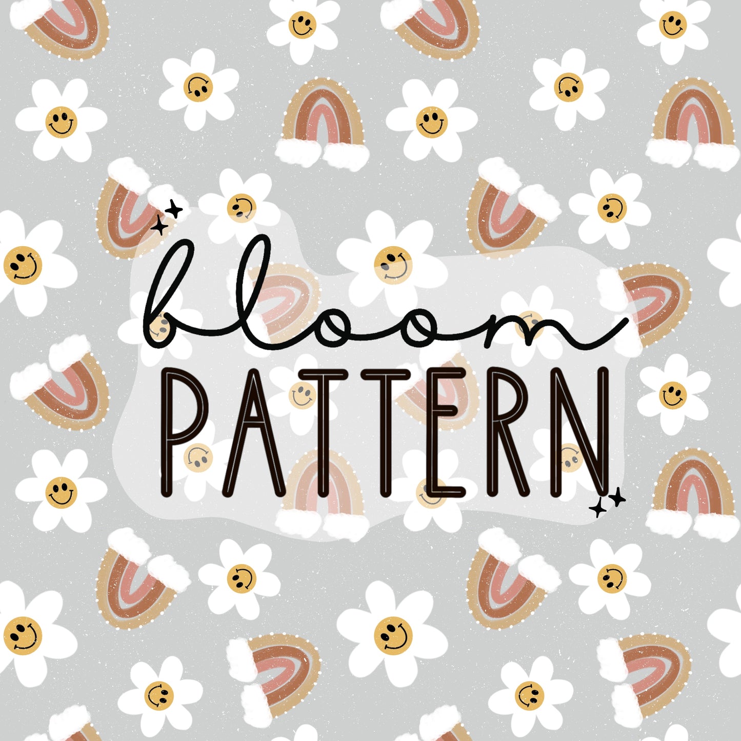 Retro Flower Rainbow Seamless Pattern
