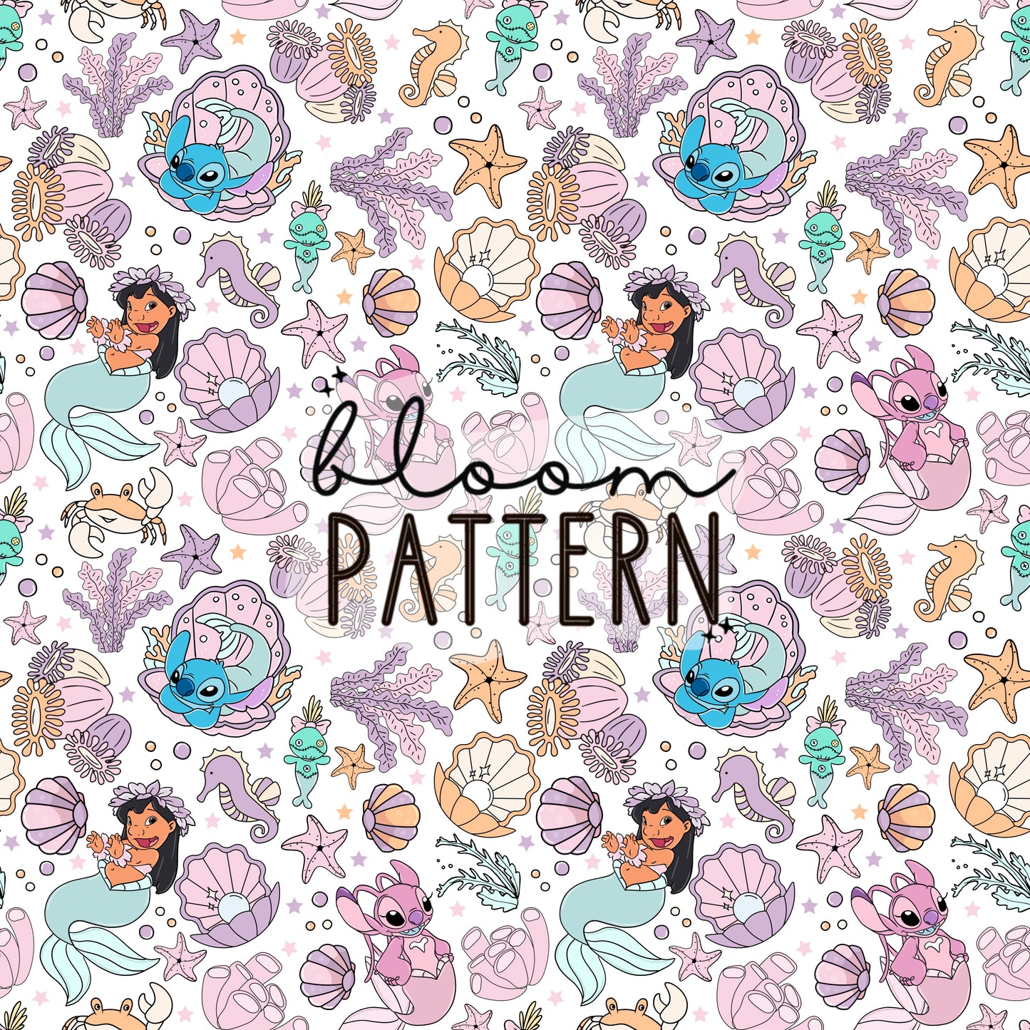 Mermaid Stitch Seamless Pattern