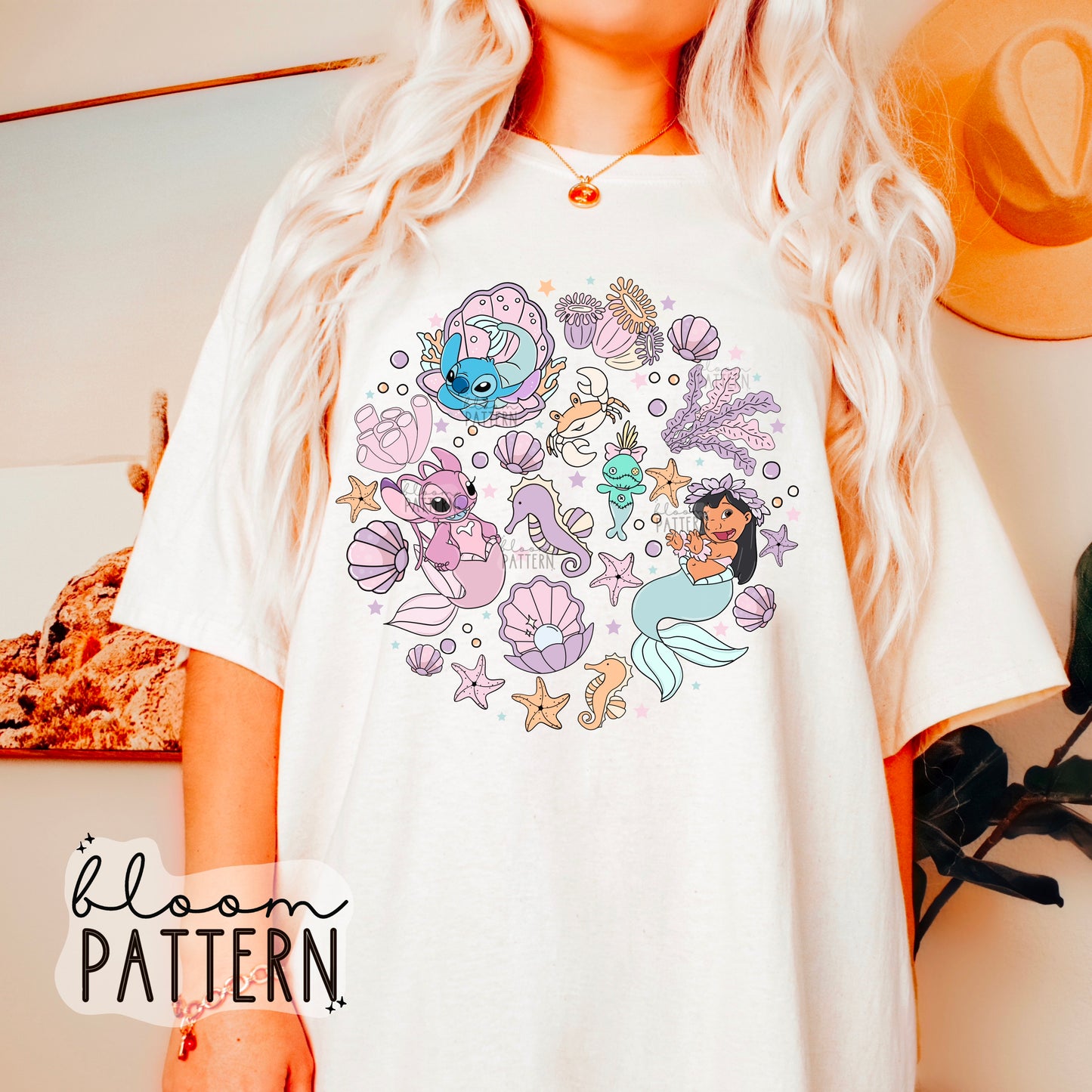 Mermaid Stitch Sublimation Design