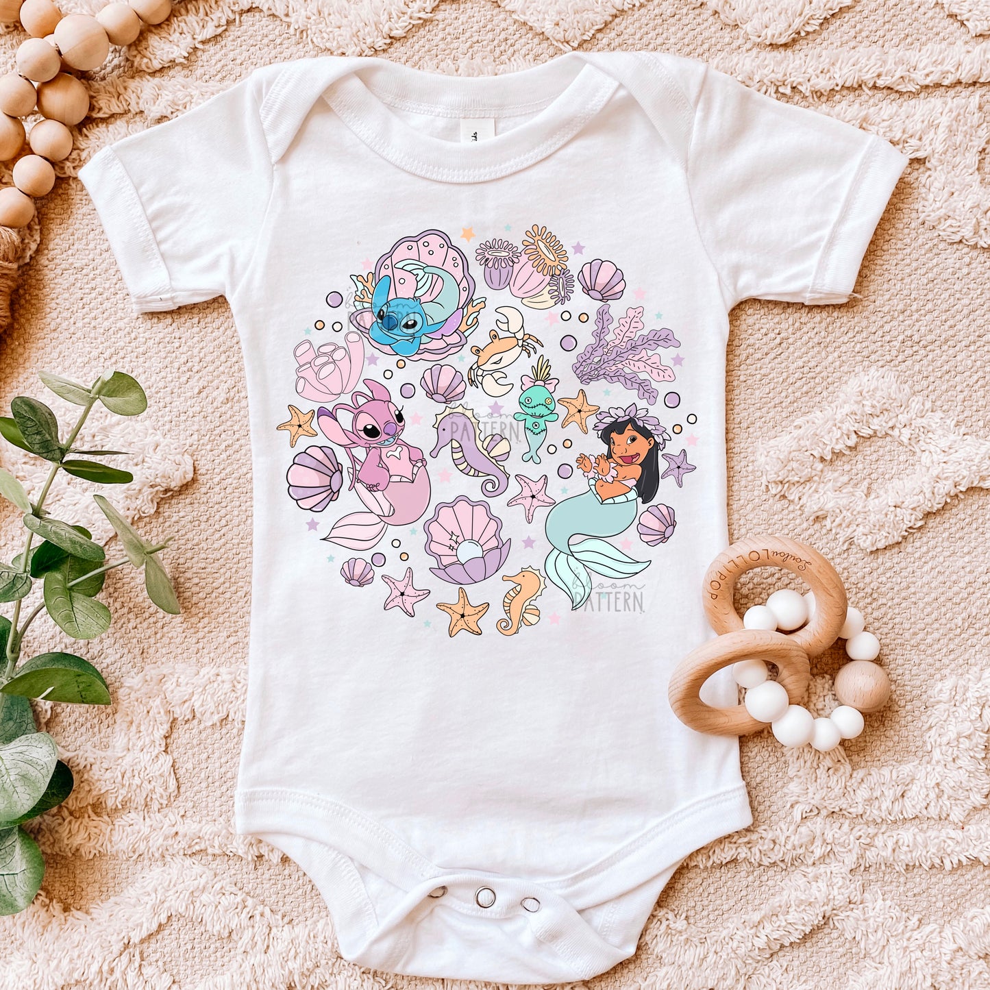 Mermaid Stitch Sublimation Design