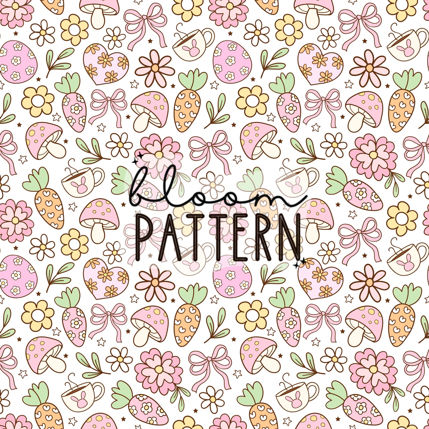 Cute Easter seamless pattern