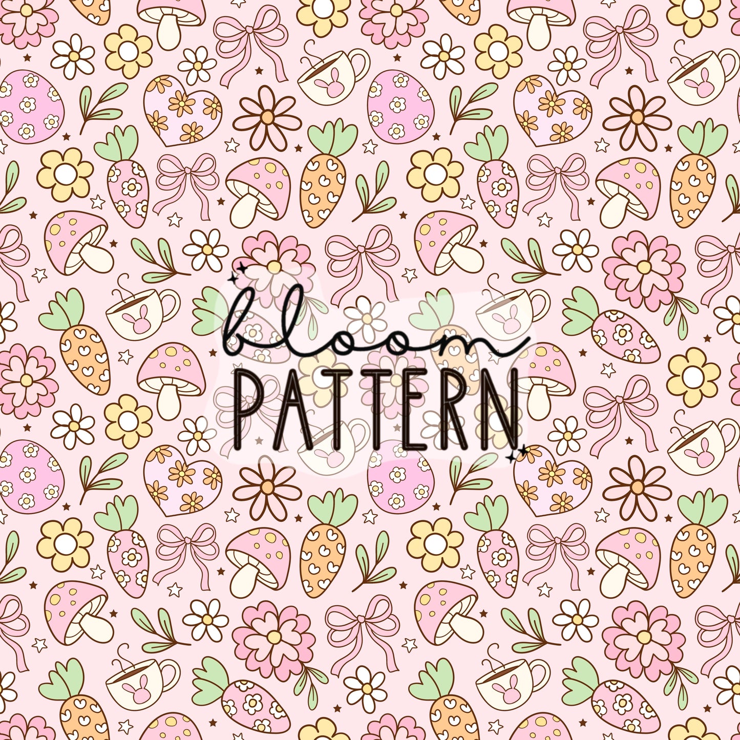 Cute Easter seamless pattern