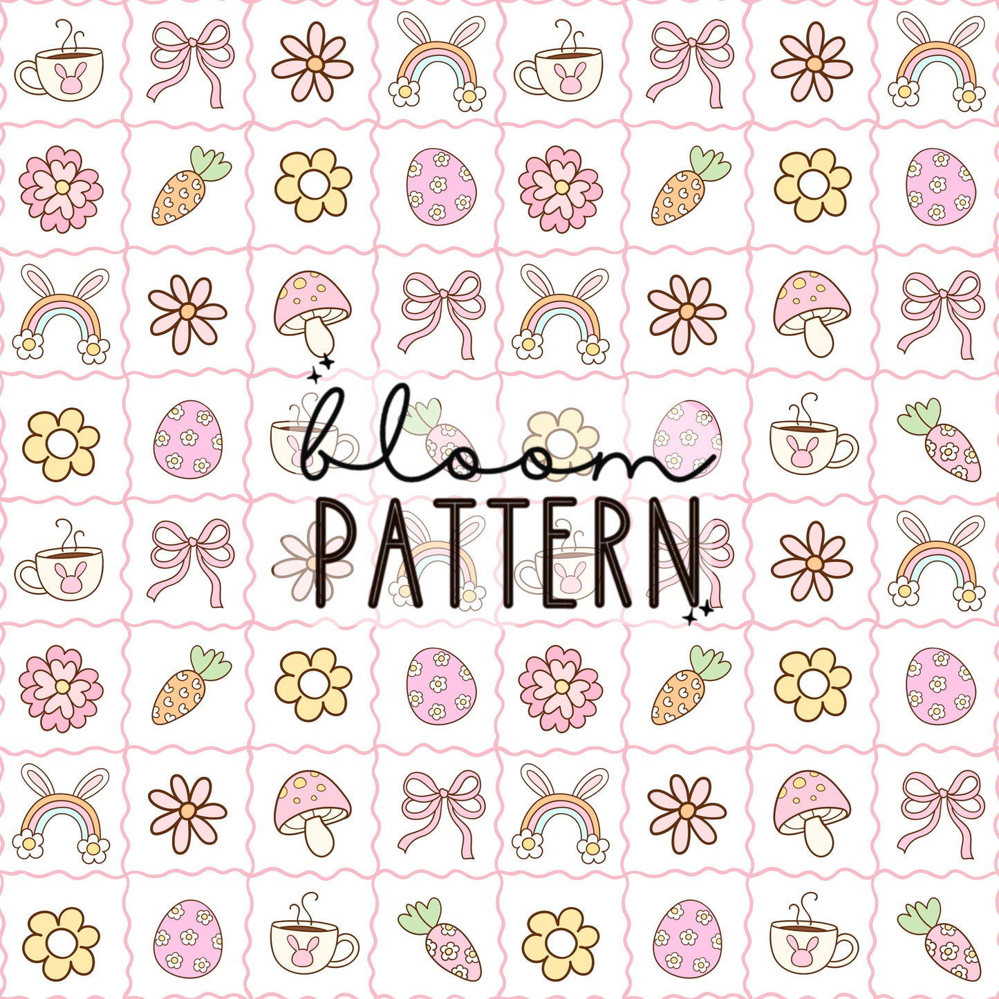 Cute Easter seamless pattern