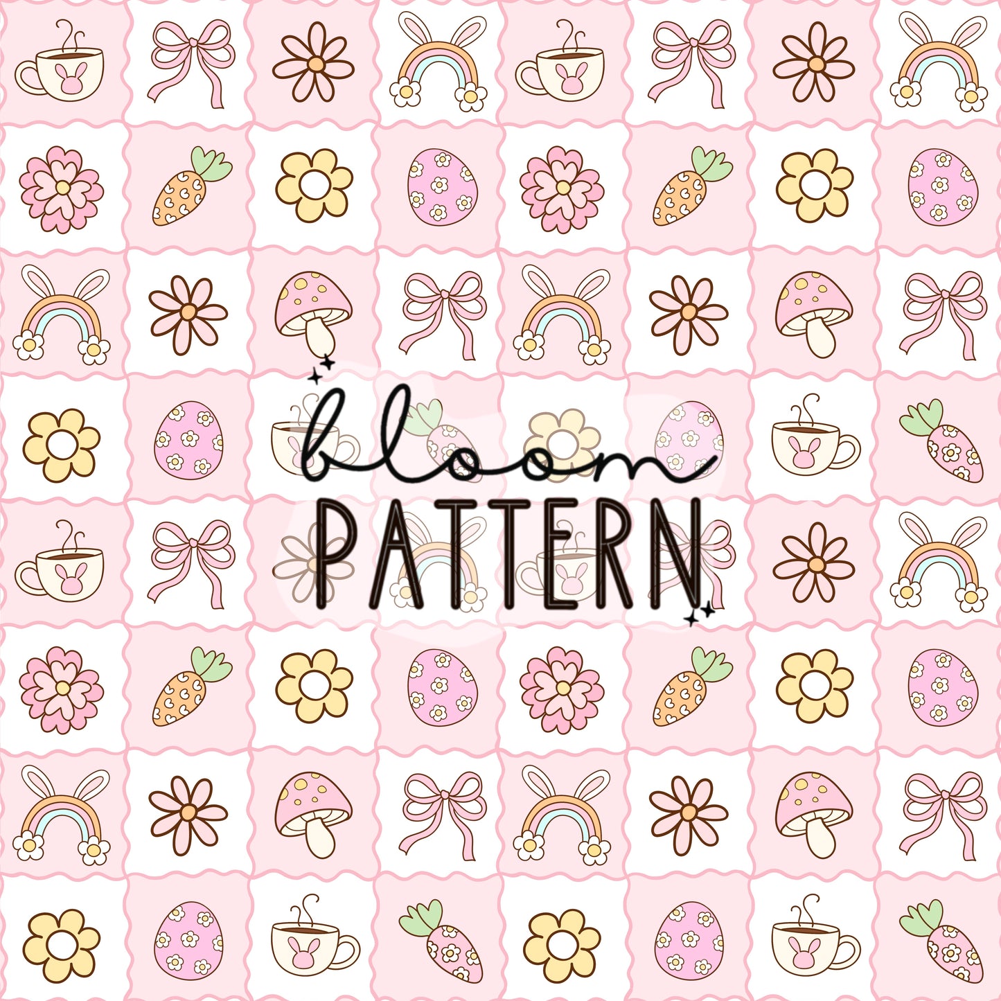 Cute Easter seamless pattern