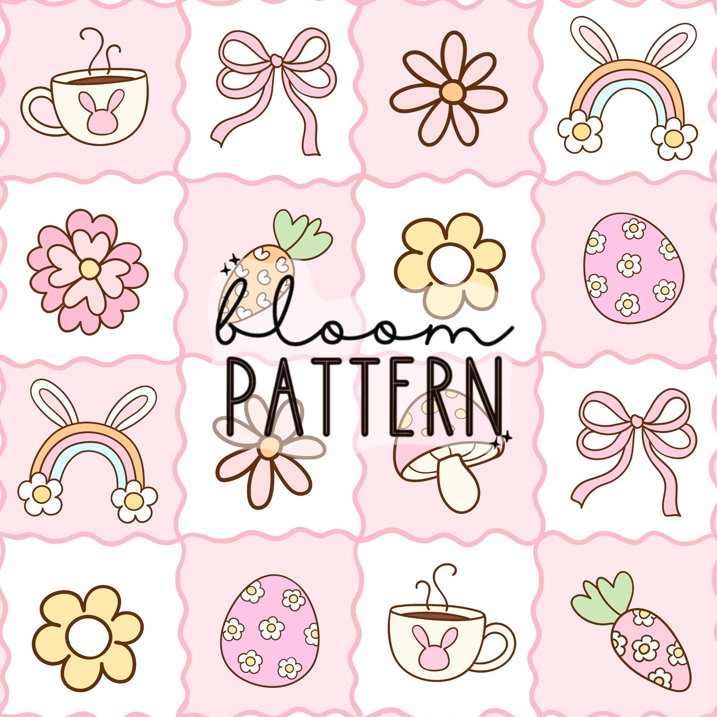 Cute Easter seamless pattern