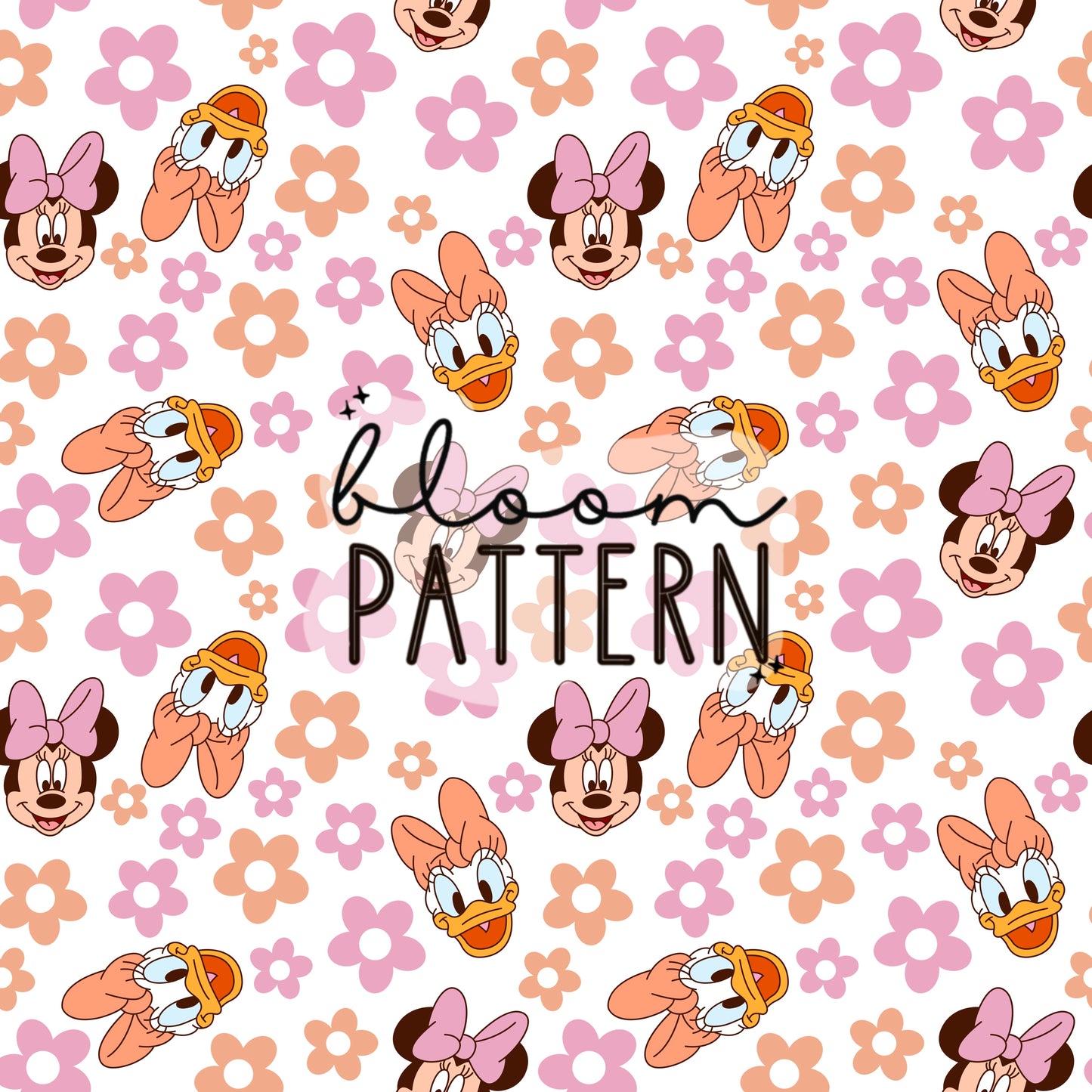 Magical Mouse Flower Seamless Pattern