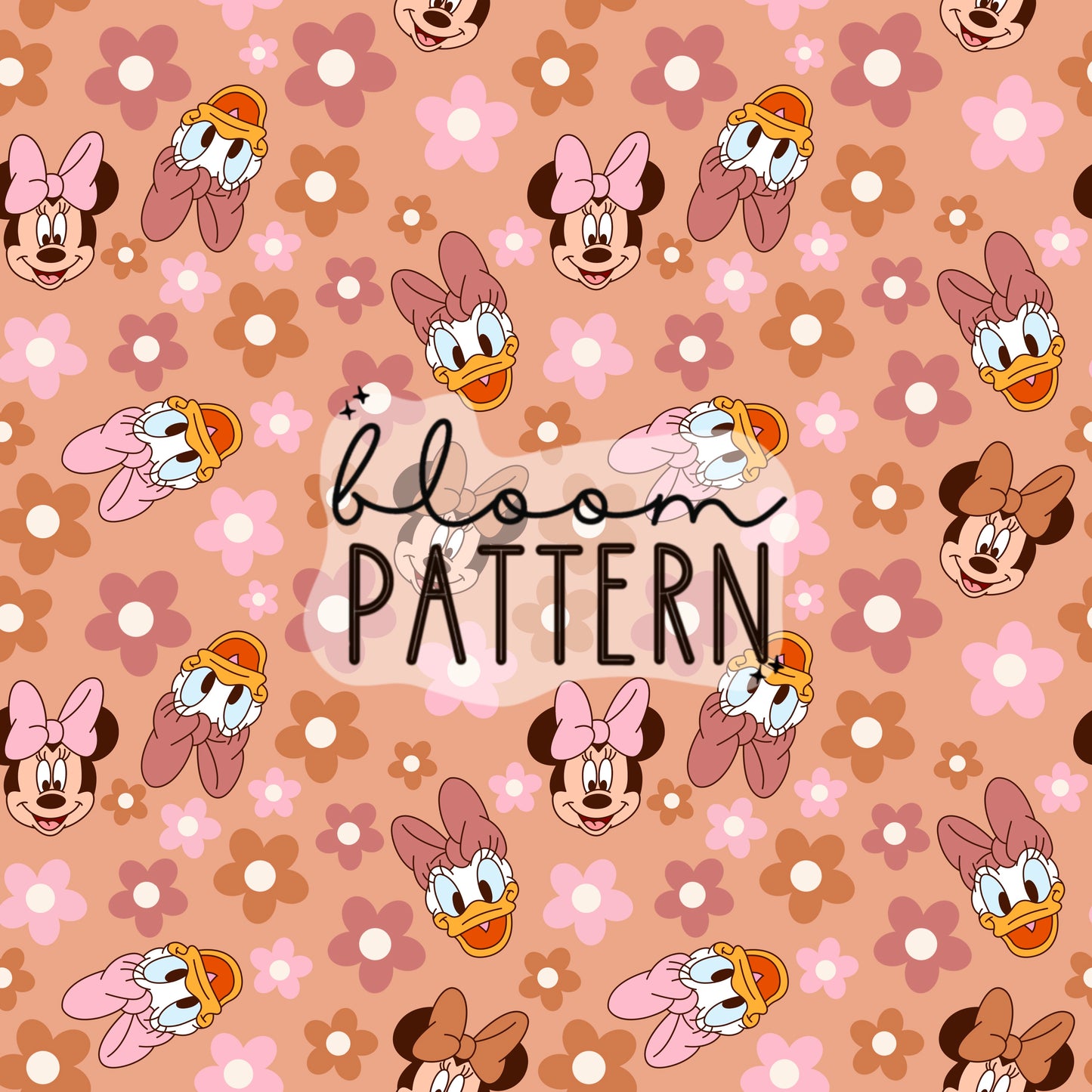 Magical Mouse Flower Seamless Pattern