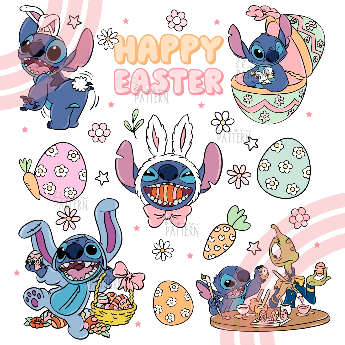 Easter Stitch Sublimation Design