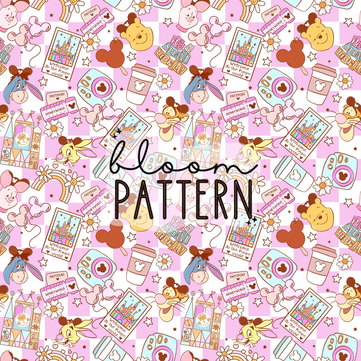 Magical Pooh Snacks Seamless Pattern