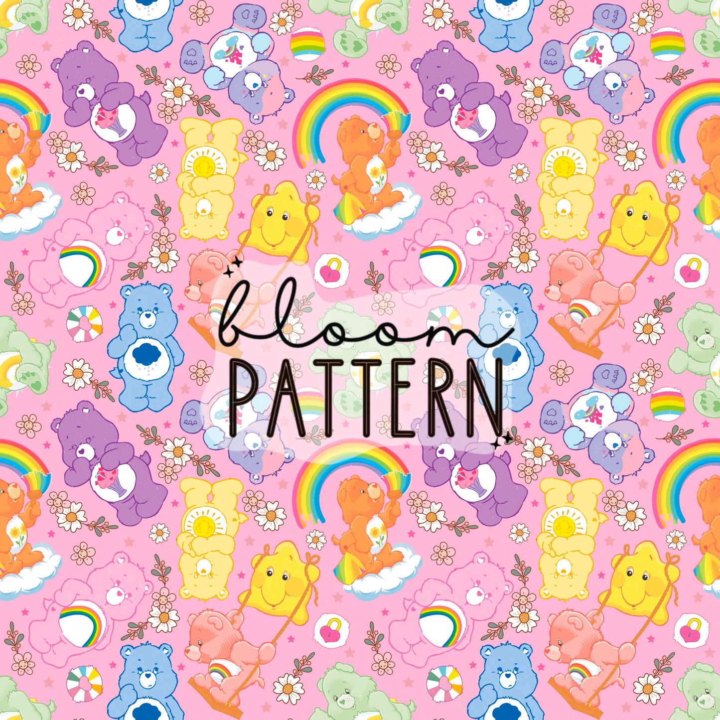 Magic Bear Butterfly Seamless Pattern