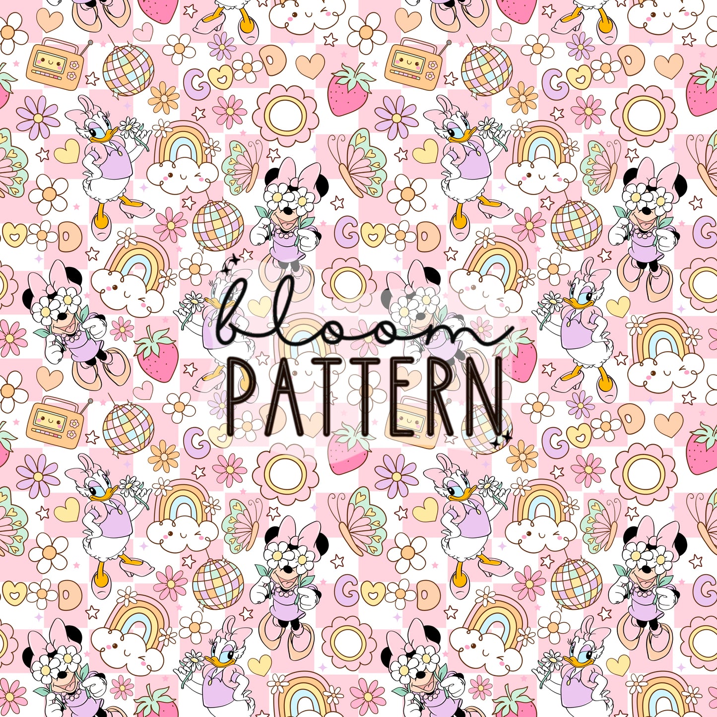 Magical Retro Spring Seamless Pattern