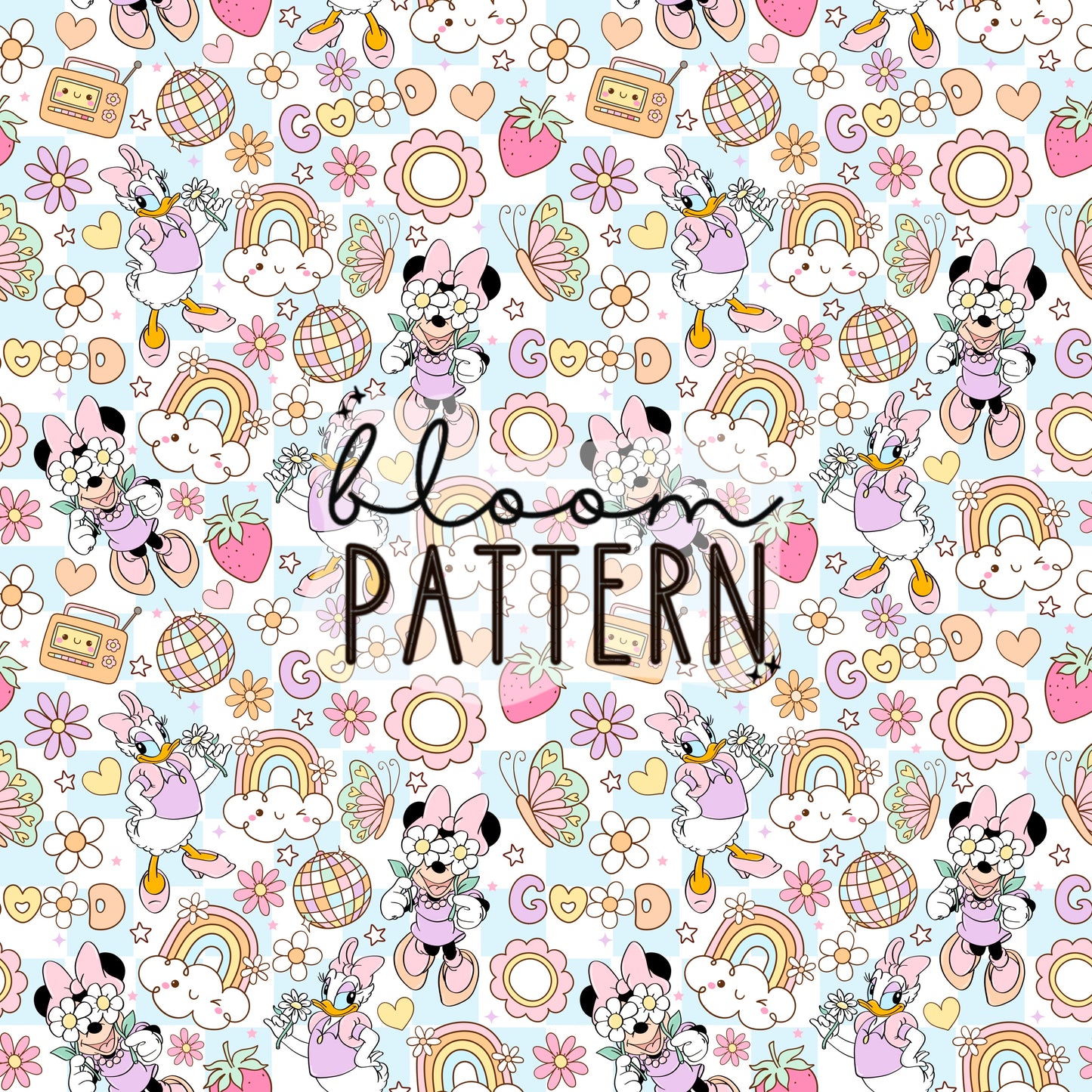 Magical Retro Spring Seamless Pattern