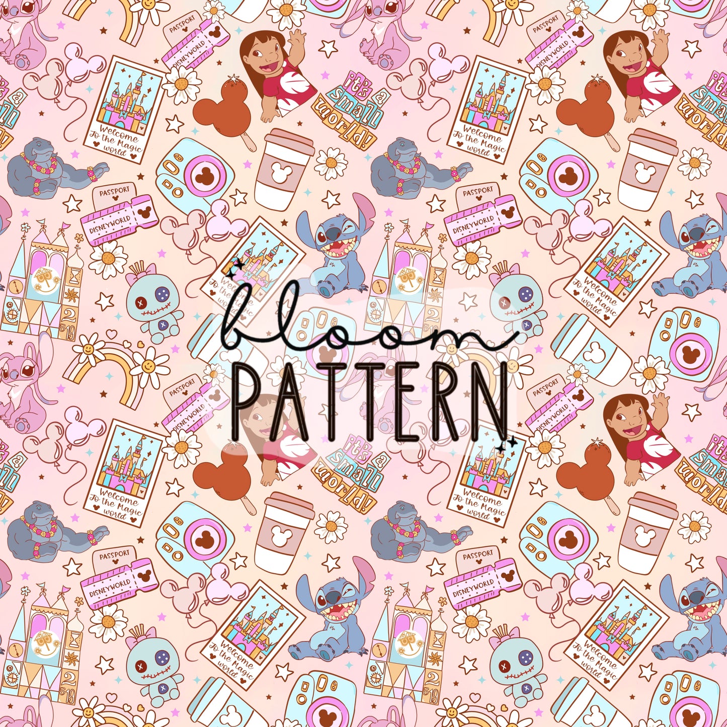 Stitch Magical Trip Seamless Pattern