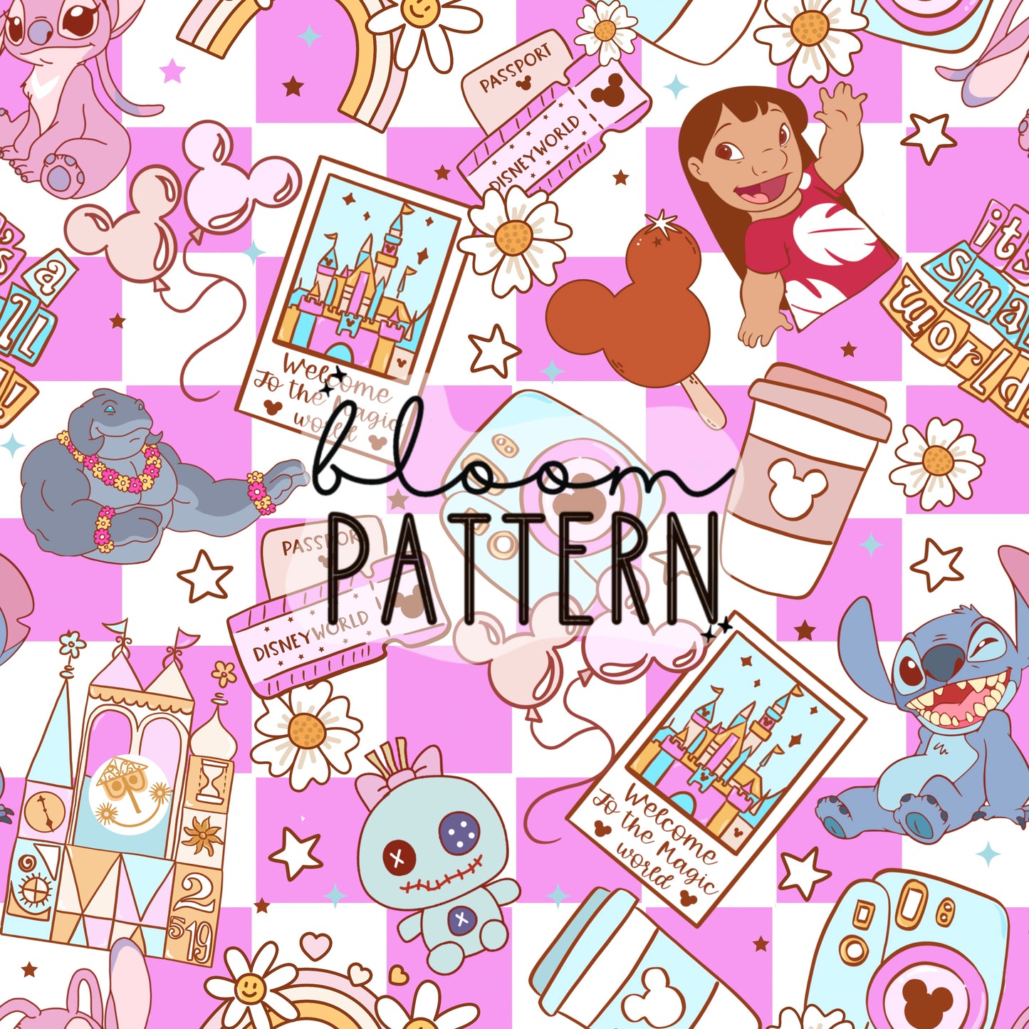 Stitch Magical Trip Seamless Pattern