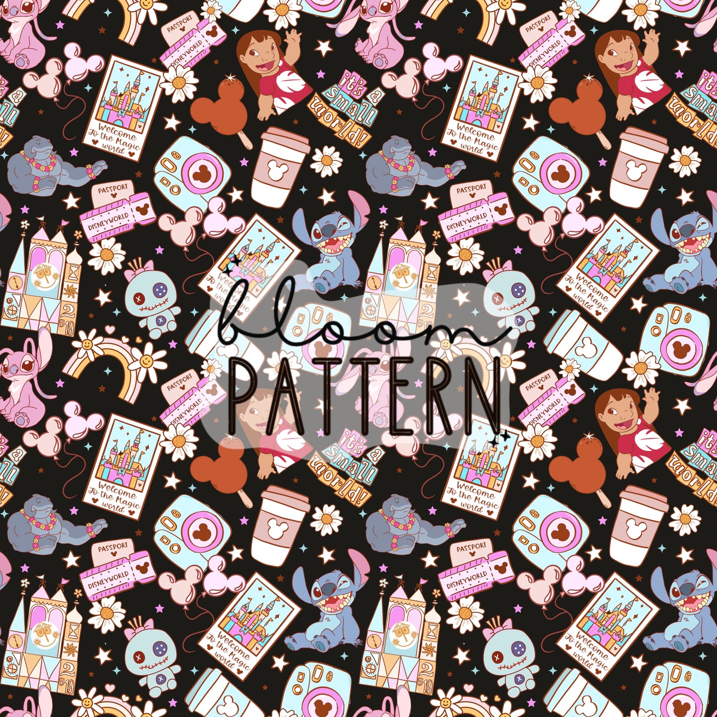 Stitch Magical Trip Seamless Pattern