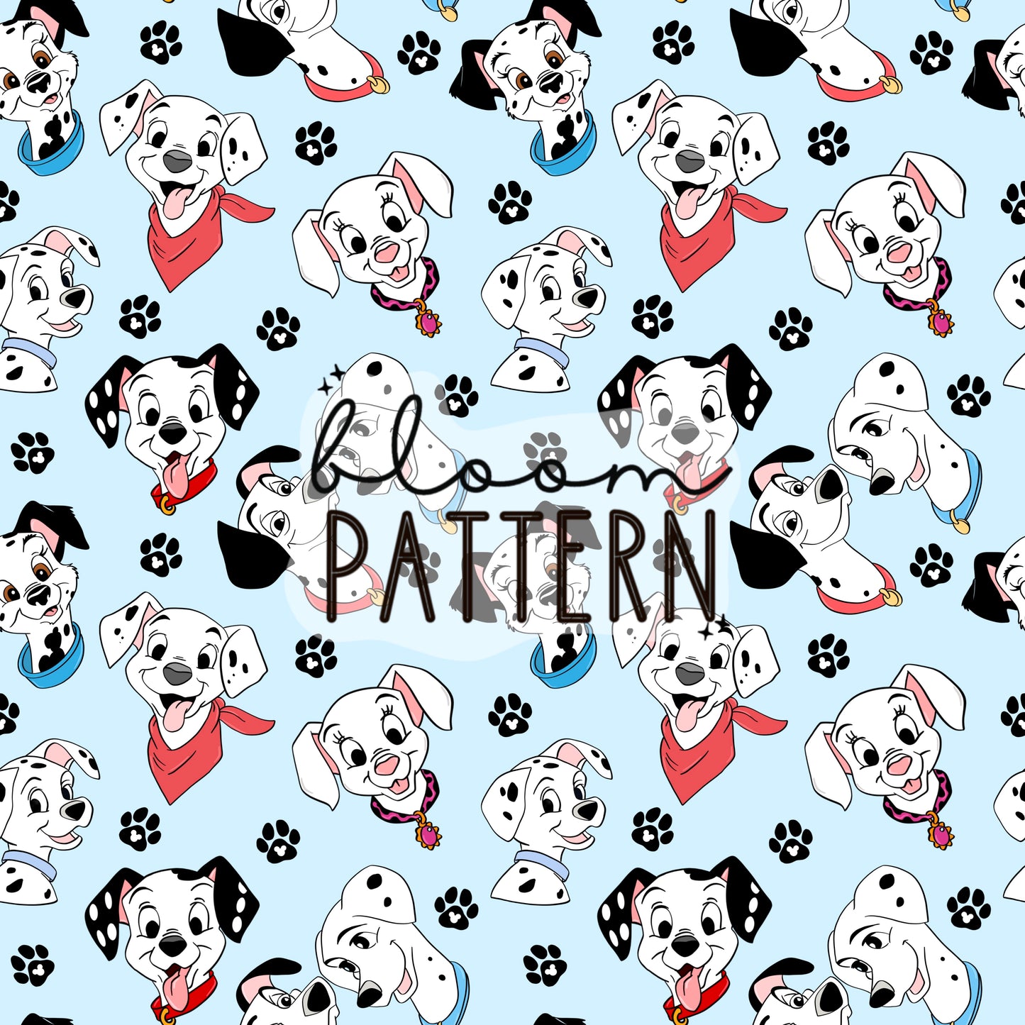 Dalmatians Seamless Pattern