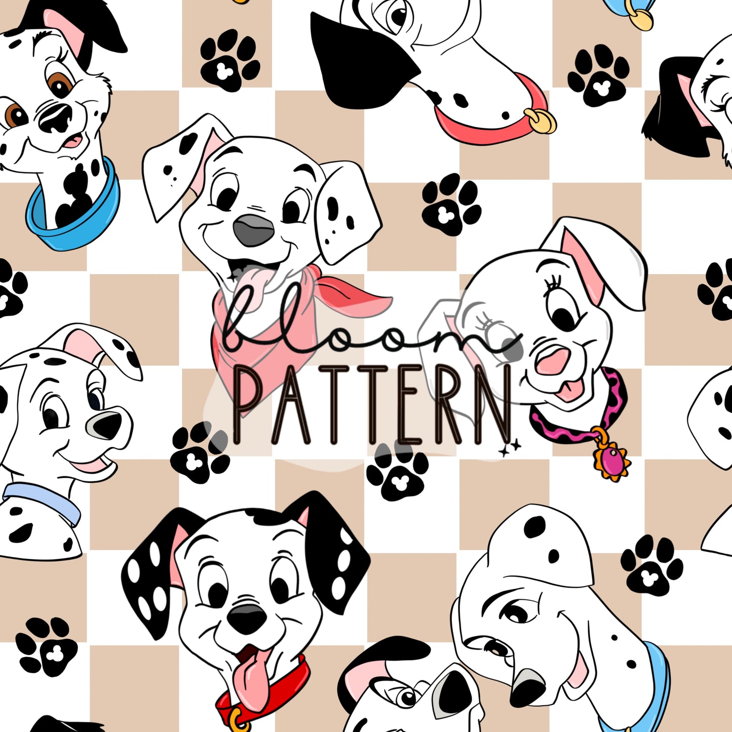Dalmatians Seamless Pattern