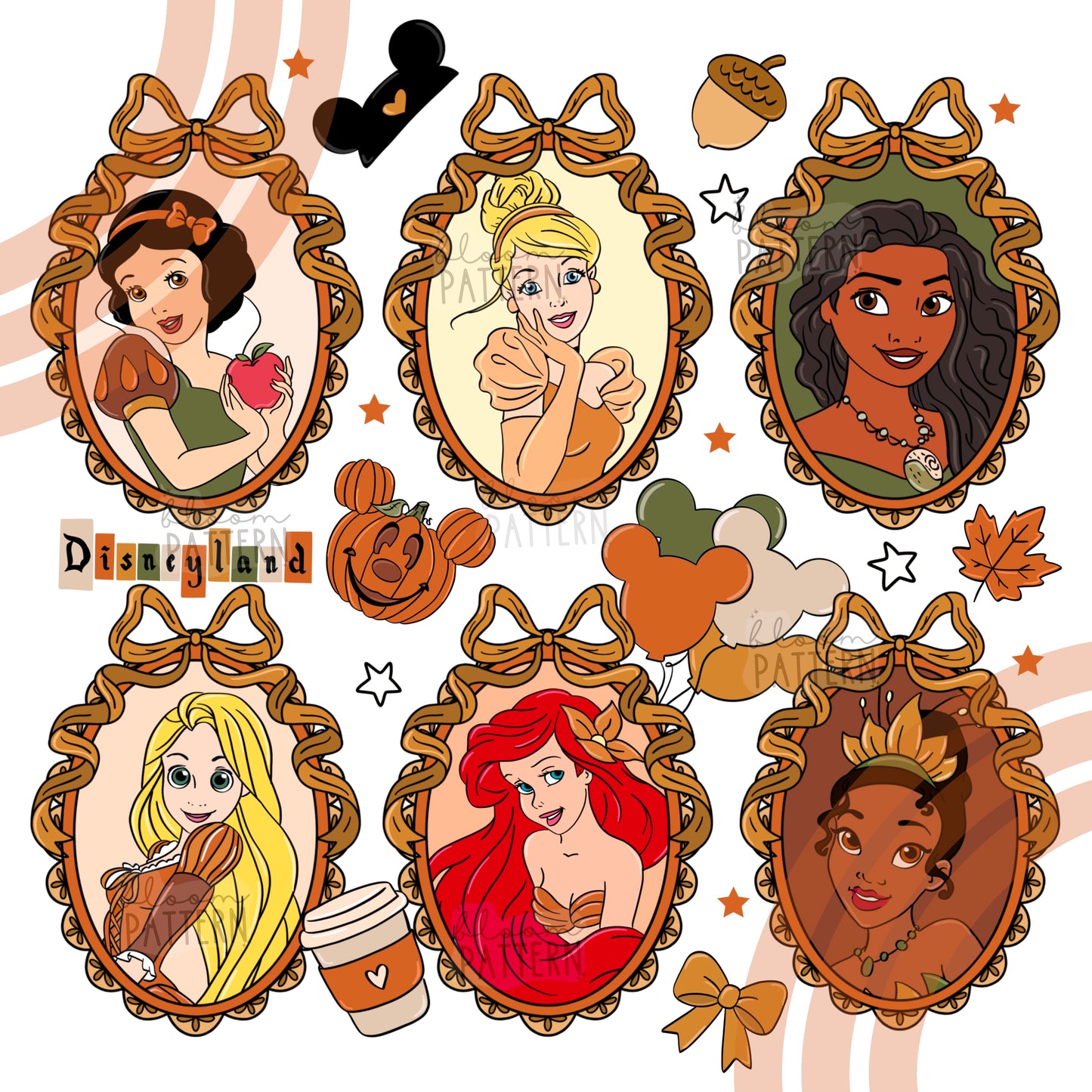 Princess Autumn Magical Sublimation Design