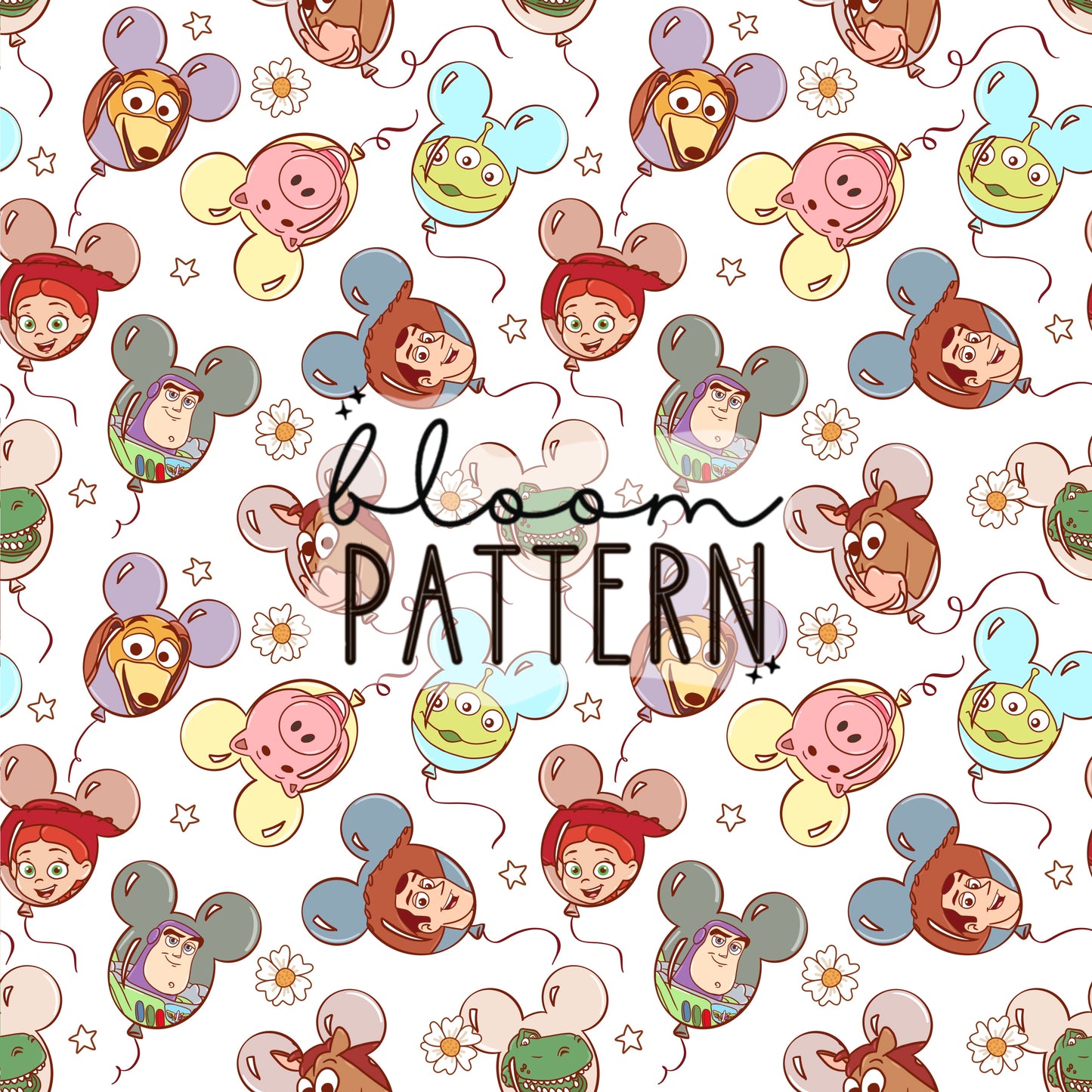 Toy Friends Magical Seamless Pattern
