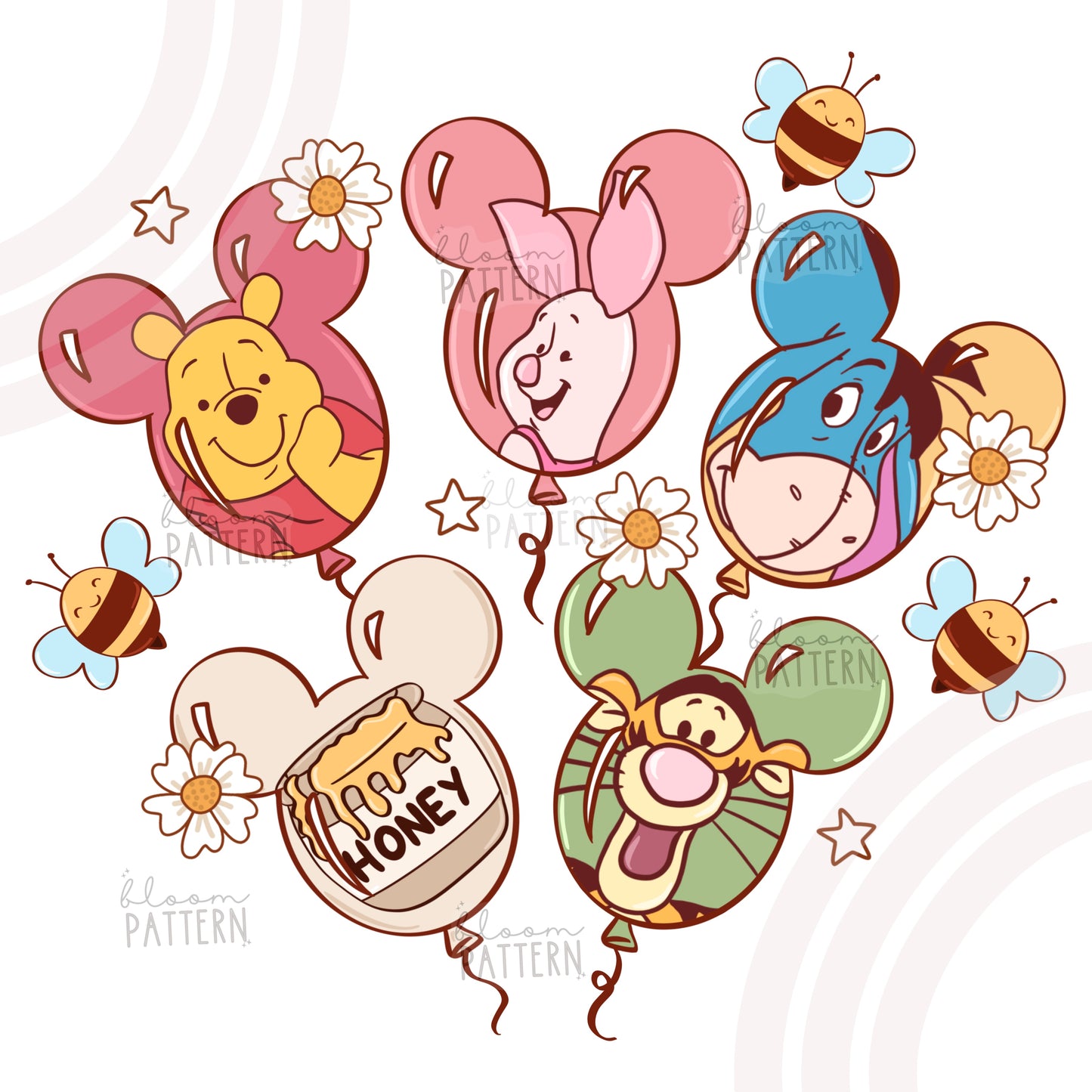 Magical Pooh Sublimation Design