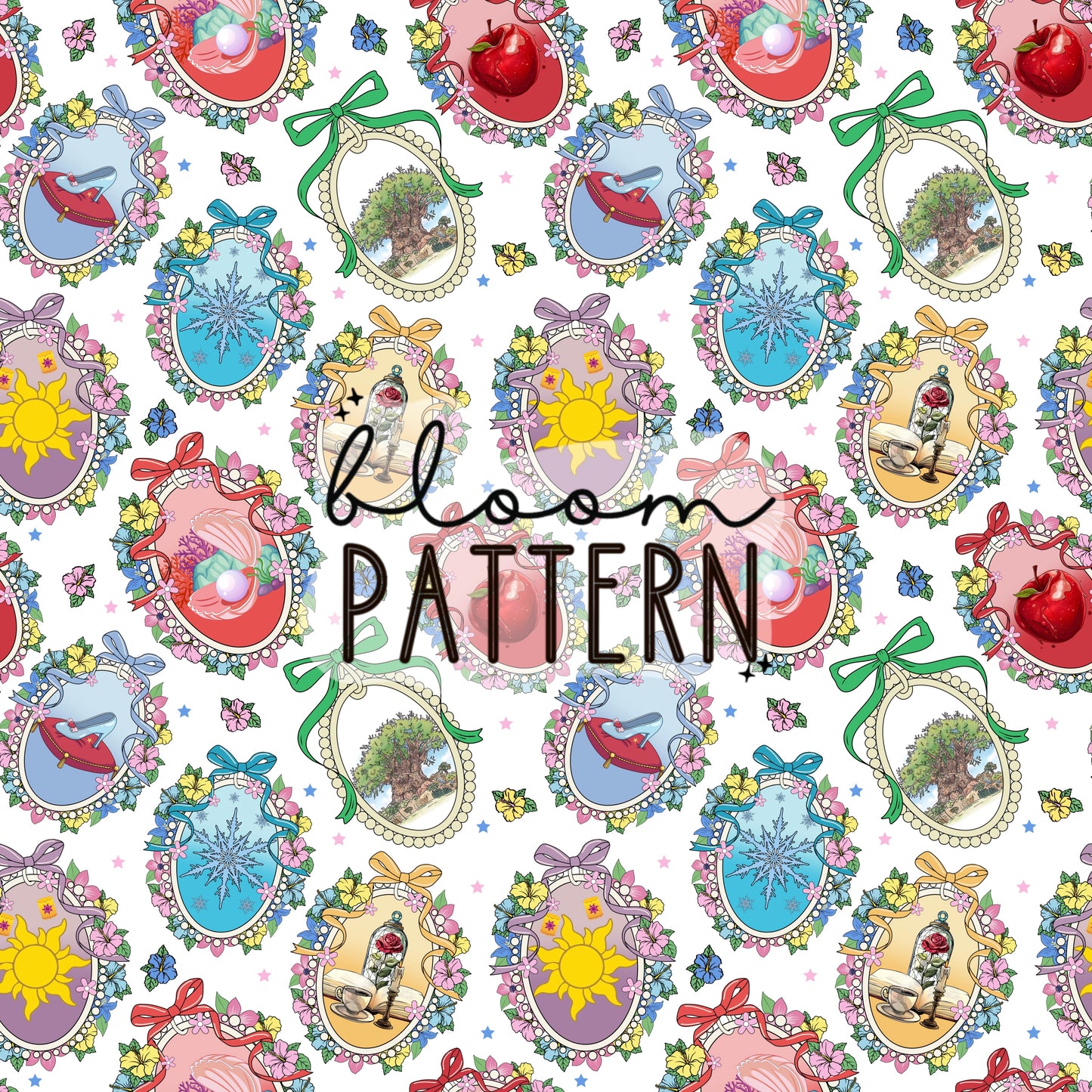 Princess Magical Trip Seamless Pattern
