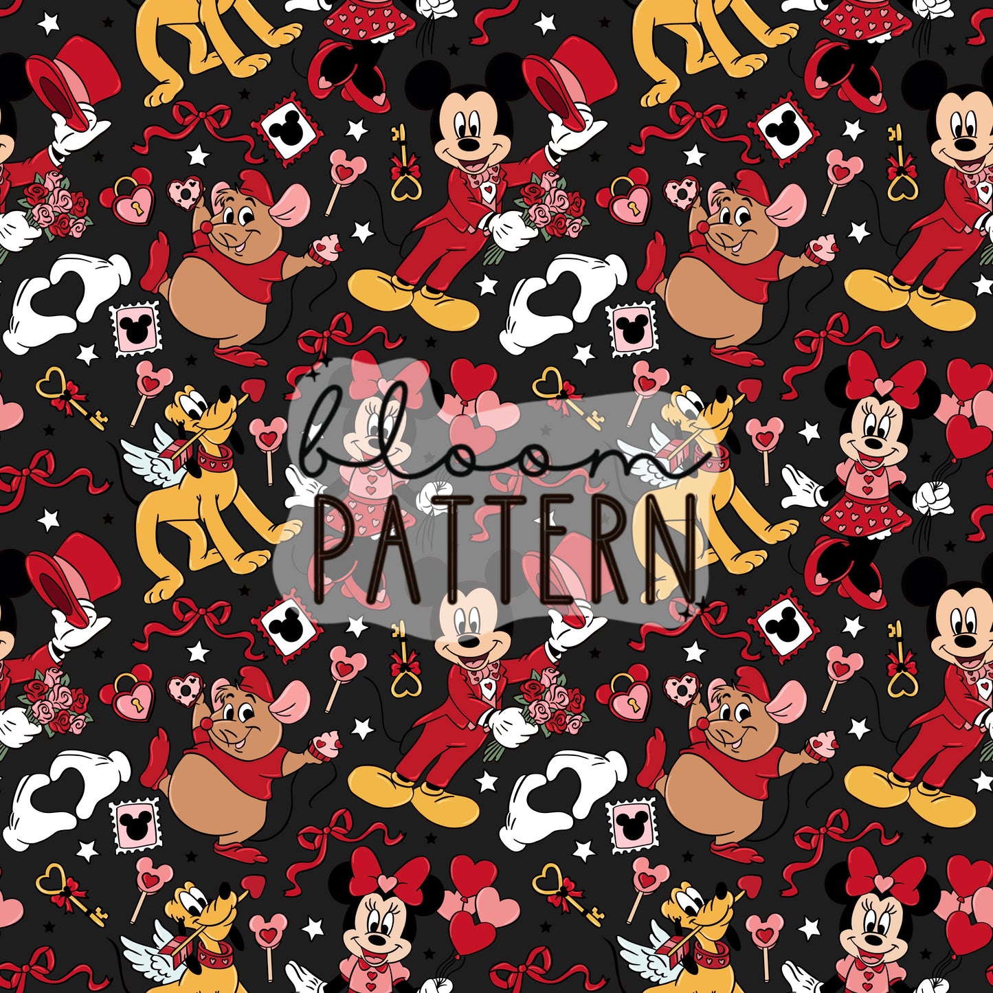 Valentines day Mickey Seamless