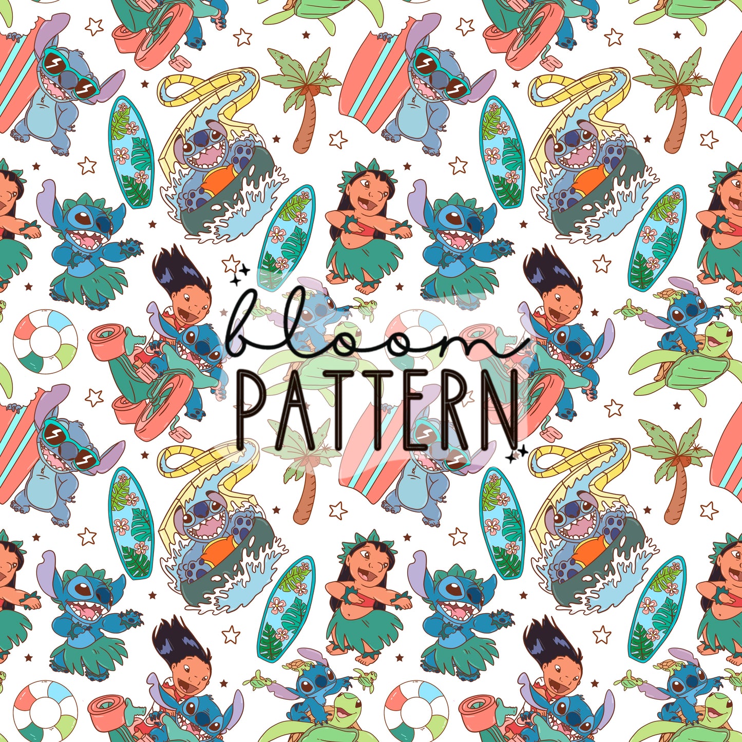 Magical Summer Beach Seamless Pattern