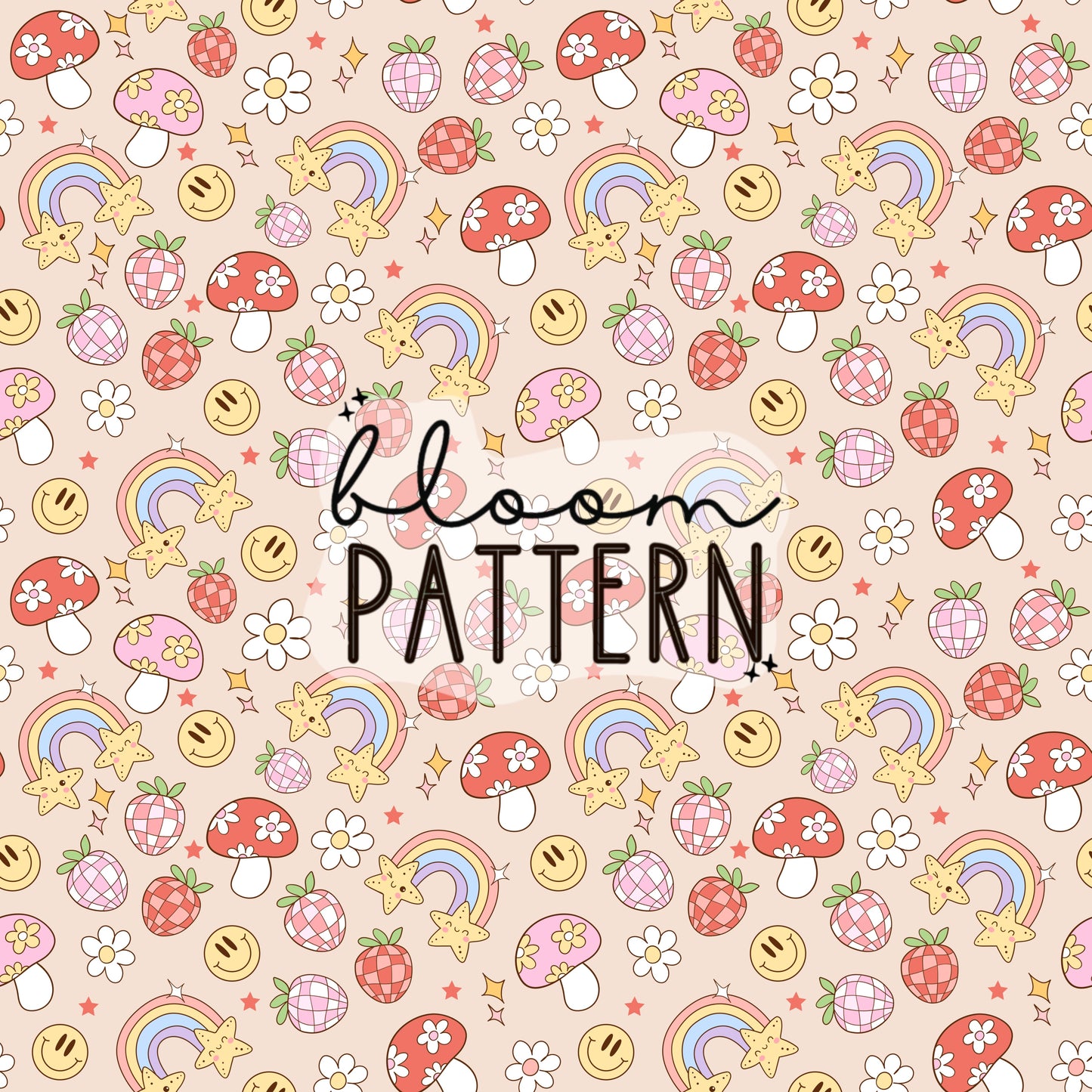 Groovy Summer Seamless Pattern