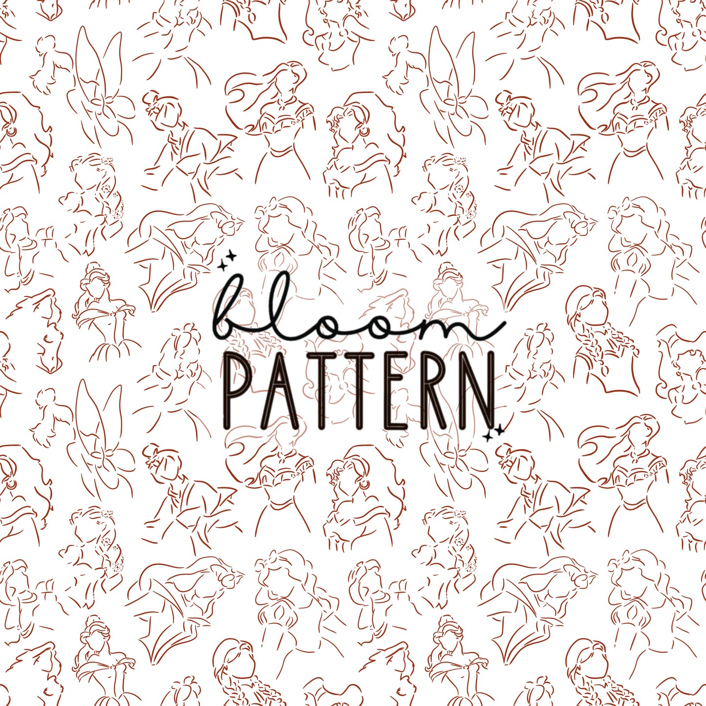 Boho Princess Magical Seamless Pattern