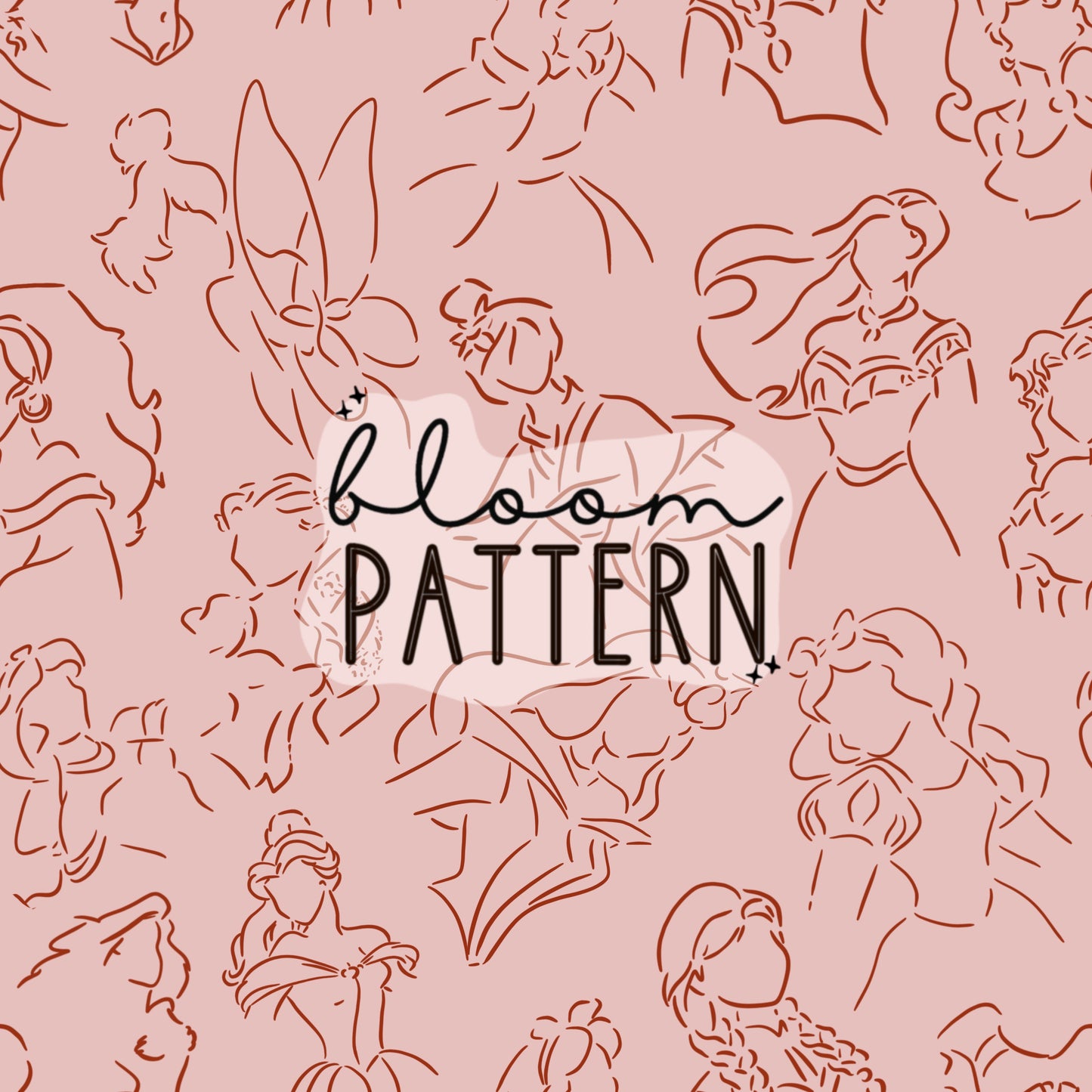 Boho Princess Magical Seamless Pattern