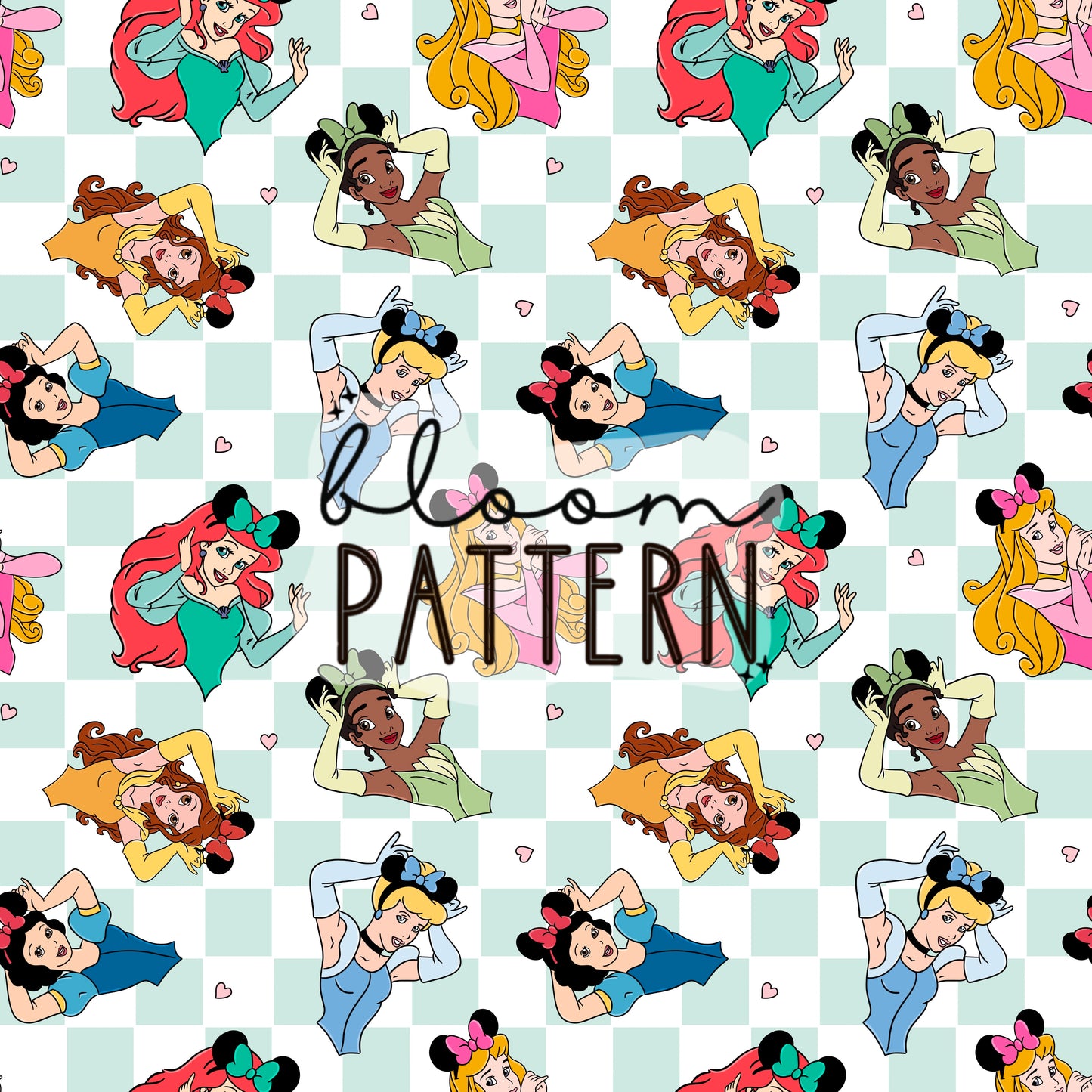 Magical Princess Mouse Ears Seamless Pattern